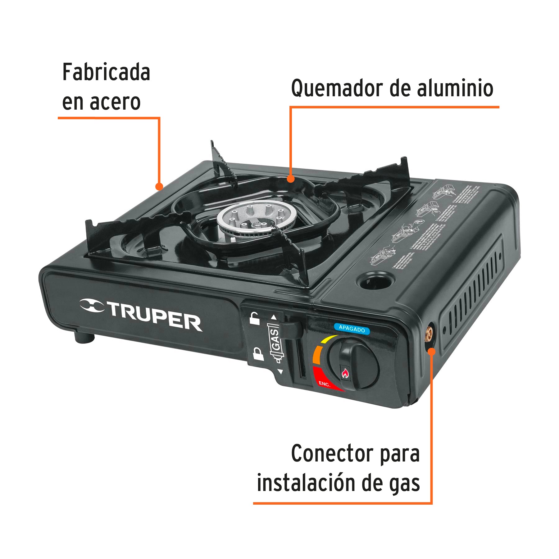 Estufilla Portatil para Gas Encendido Electronico Truper