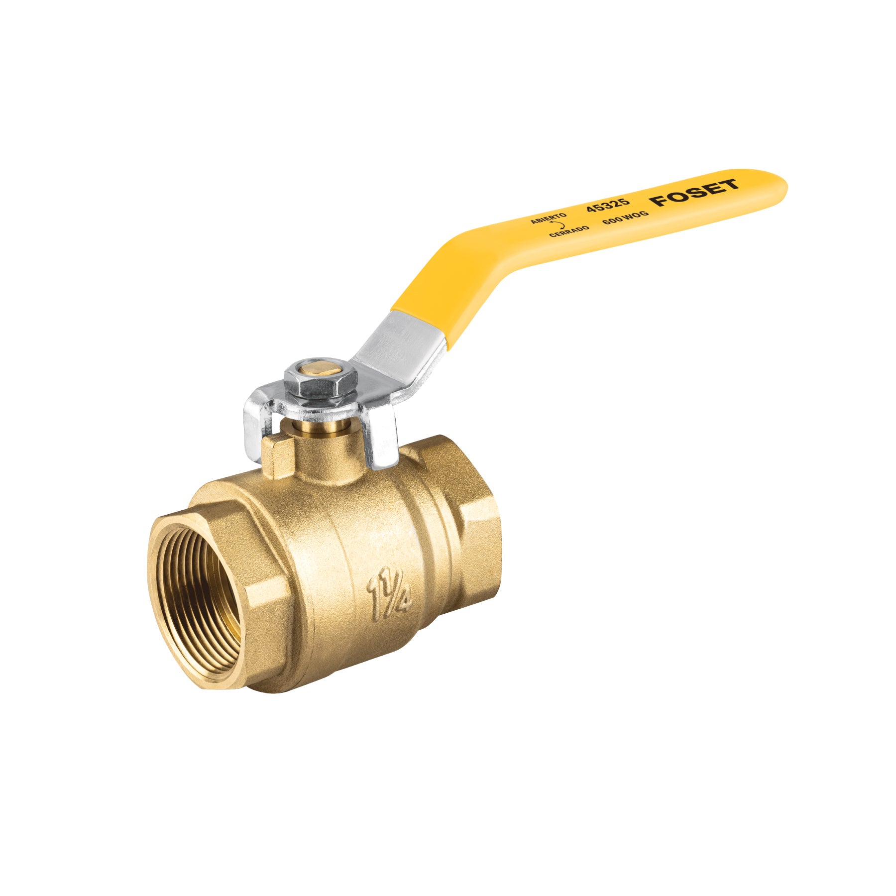 Valvula Esfera para Gas Roscable WOG Alta Presion Foset 1"1/4 (32 mm)