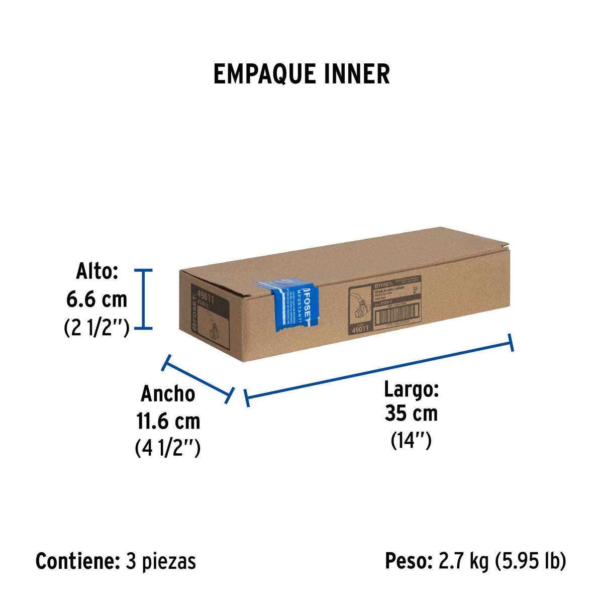 Valvula Esfera Soldable 300 PSI WOG Foset 2"