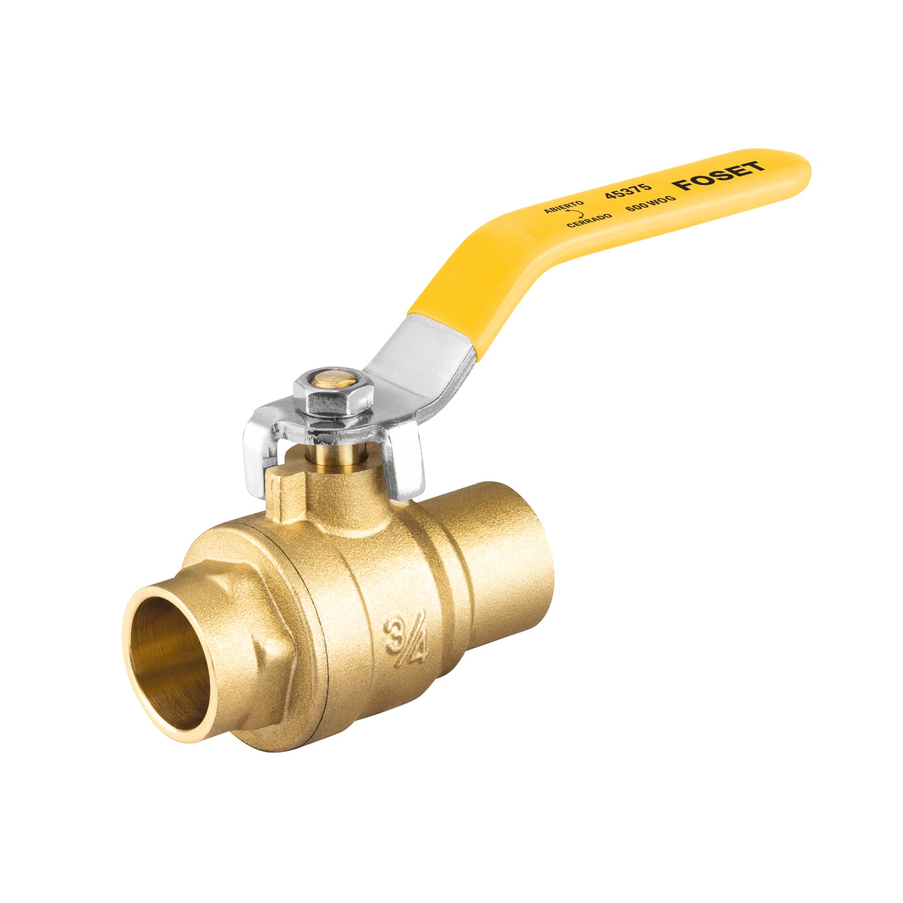 Valvula Esfera para Gas Soldable WOG Alta Presion Foset 3/4" (19 mm)