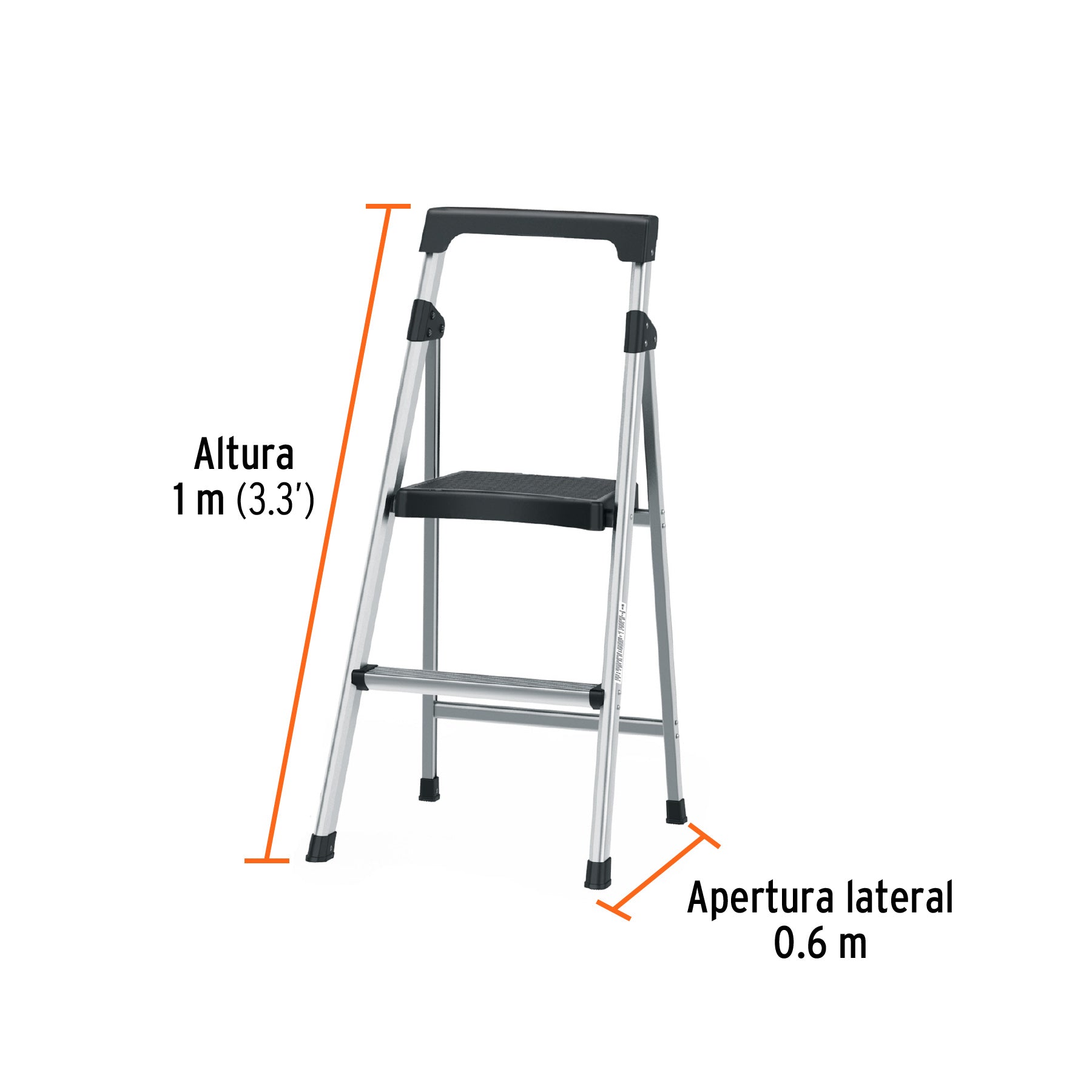 Escalera Plegable 2 Peldaños 150 Kg Truper