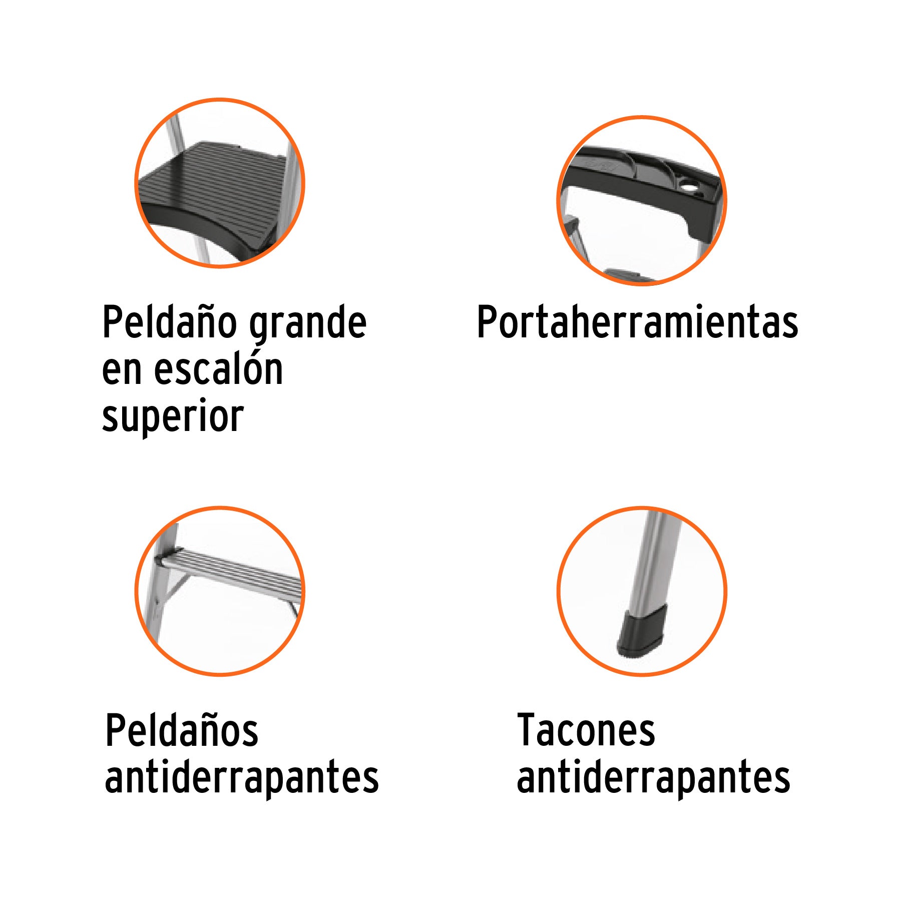 Escalera Plegable 3 Peldaños 150 Kg Truper