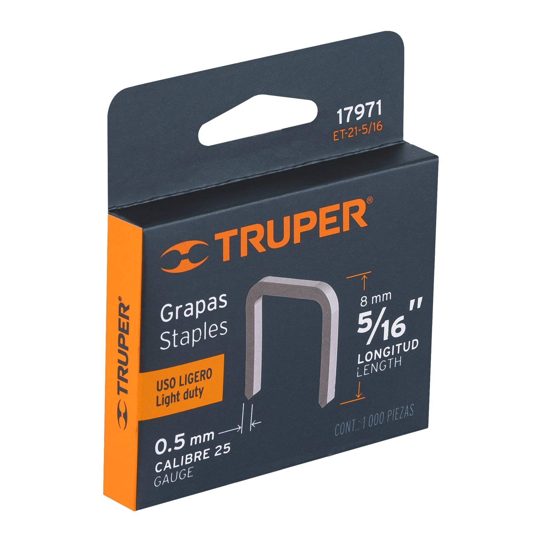 Grapas para Engrapadora Manual T-21 de 5/16" Truper