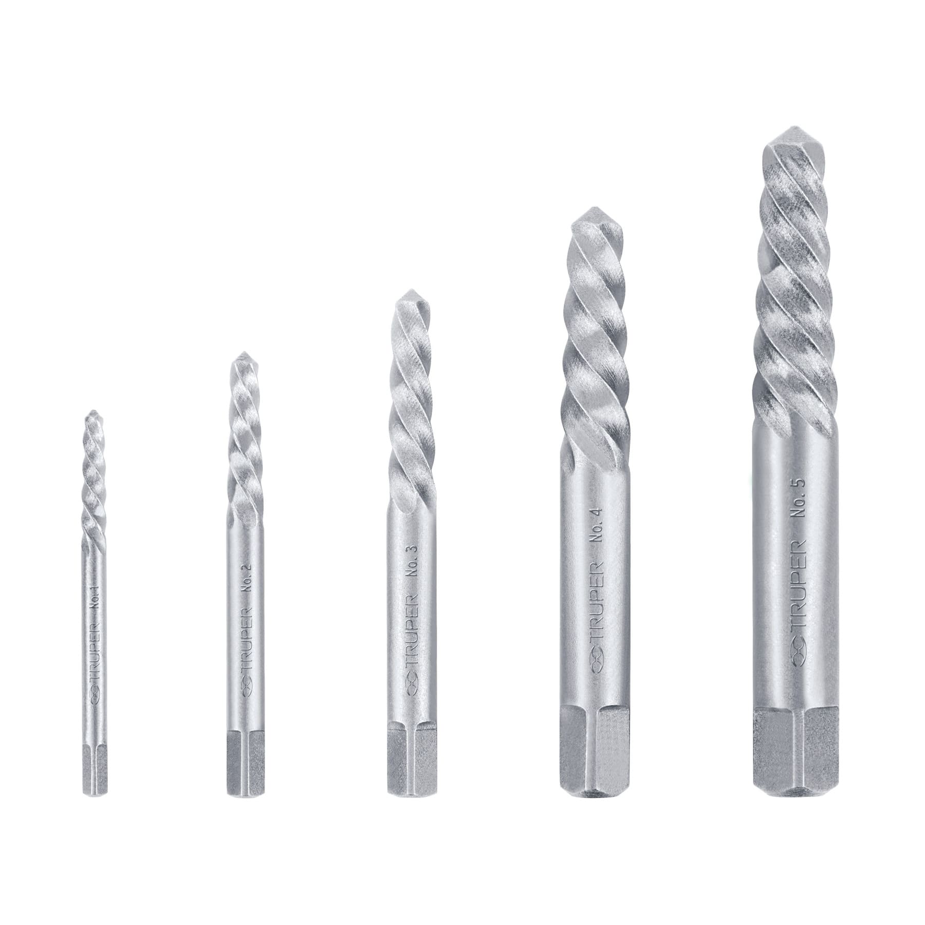 Juego Extractores de Tornillos 5 Piezas Truper