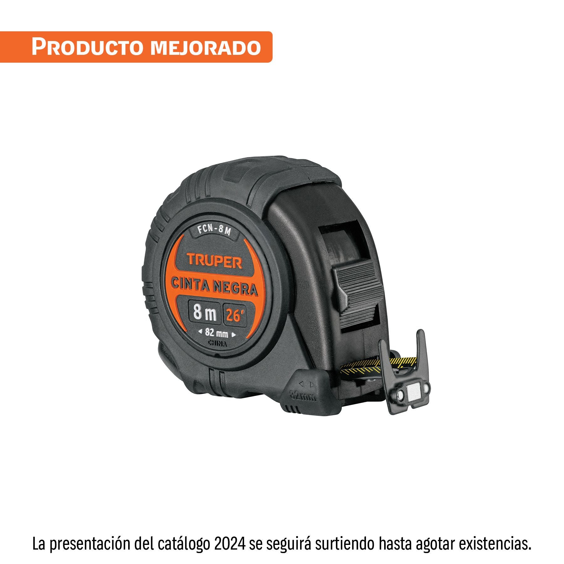 Flexometro 8 Metros Contra Impactos Cinta Negra Truper