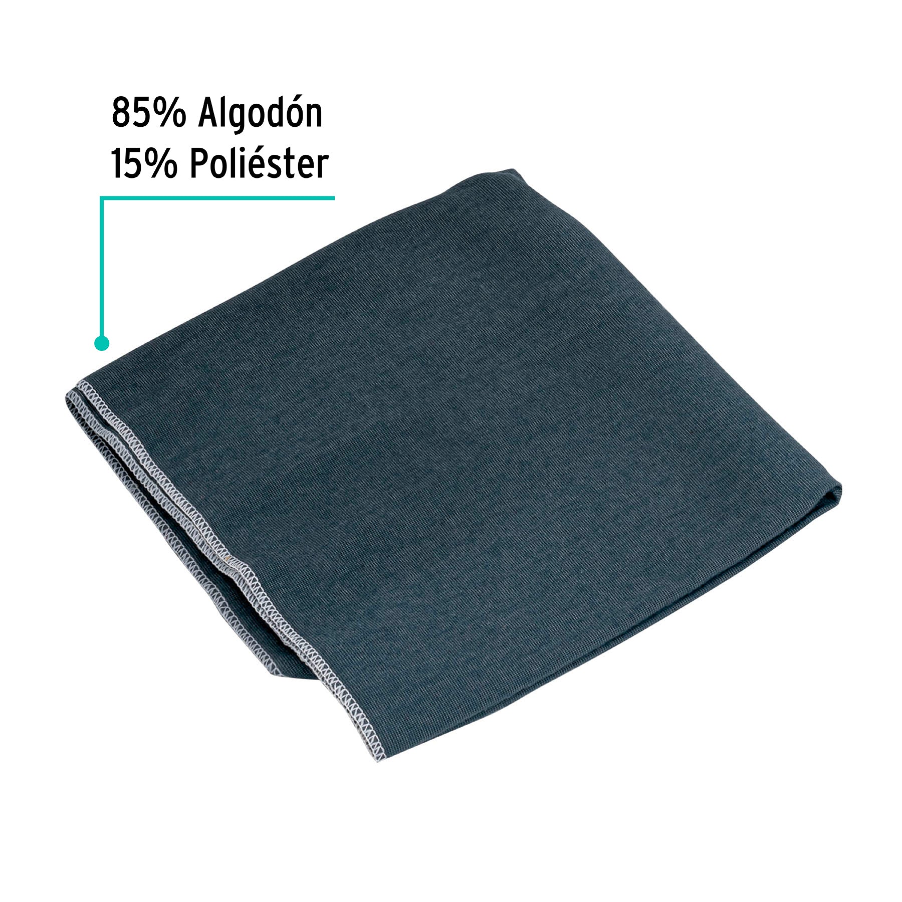 Franela de Algodon de 1 mt x 50 cms Gris Klintek