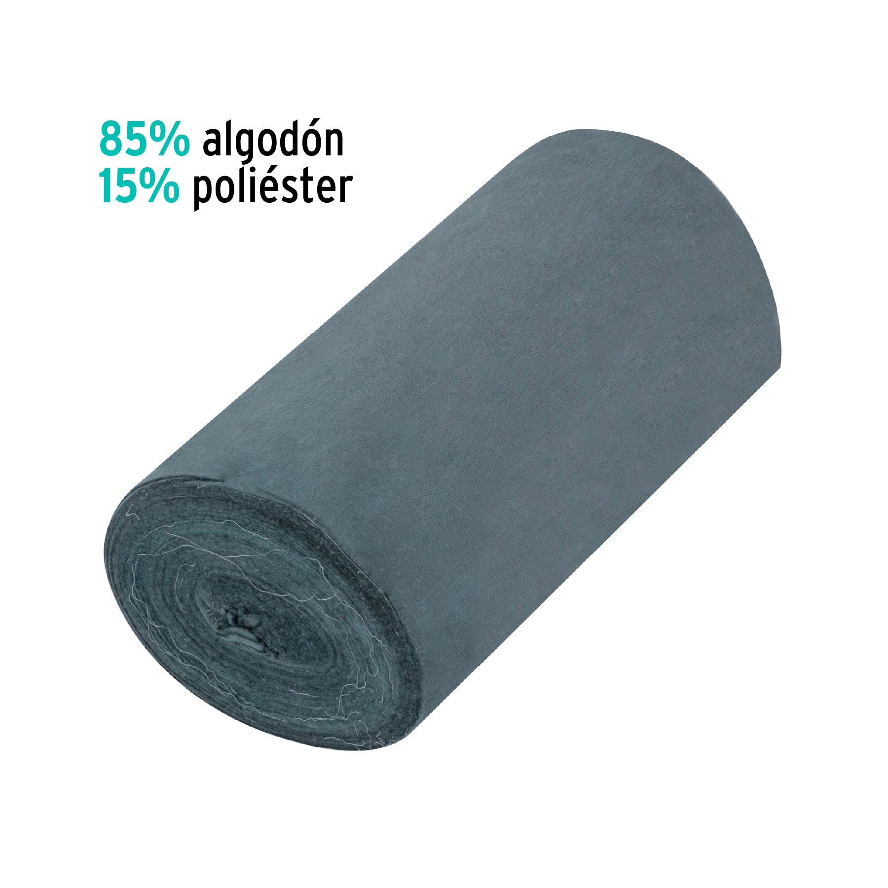Franela de Algodon Rollo de 50 mts Gris Klintek
