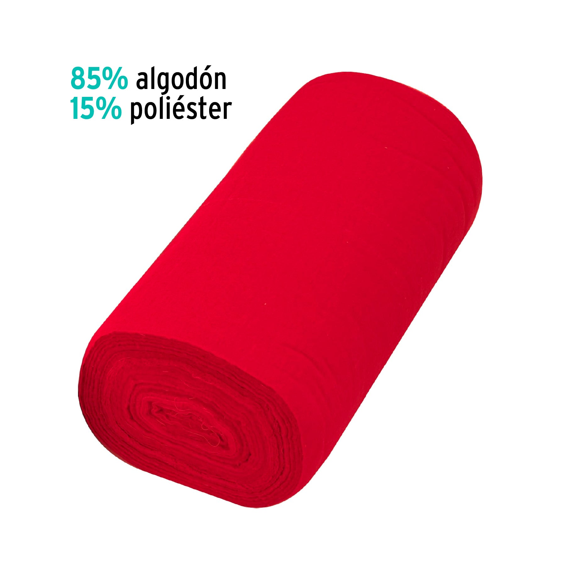 Franela de Algodon Rollo de 50 mts Roja Klintek