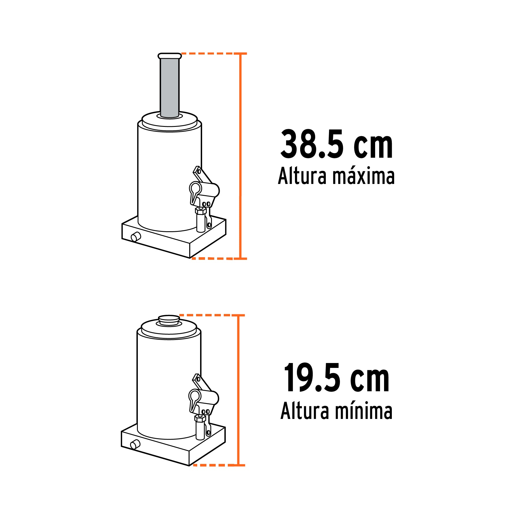 Gato Hidraulico de Botella Truper 4 Toneladas