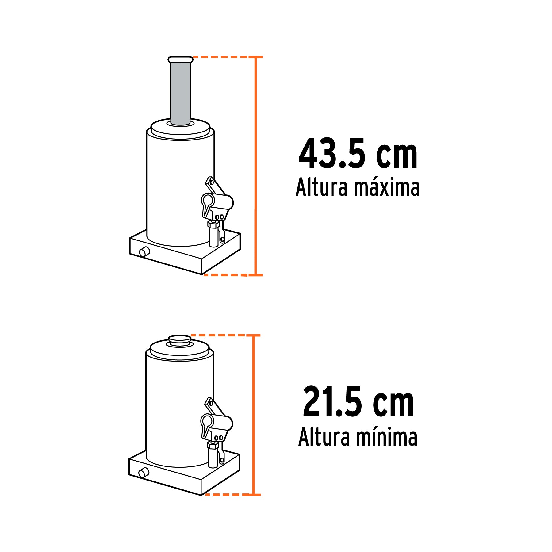 Gato Hidraulico de Botella Truper 6 Toneladas