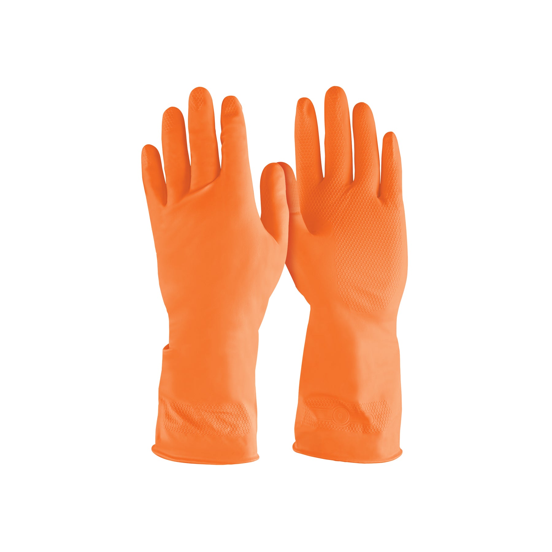 Guantes de Latex Grabado Naranja Truper Talla 9 Grande