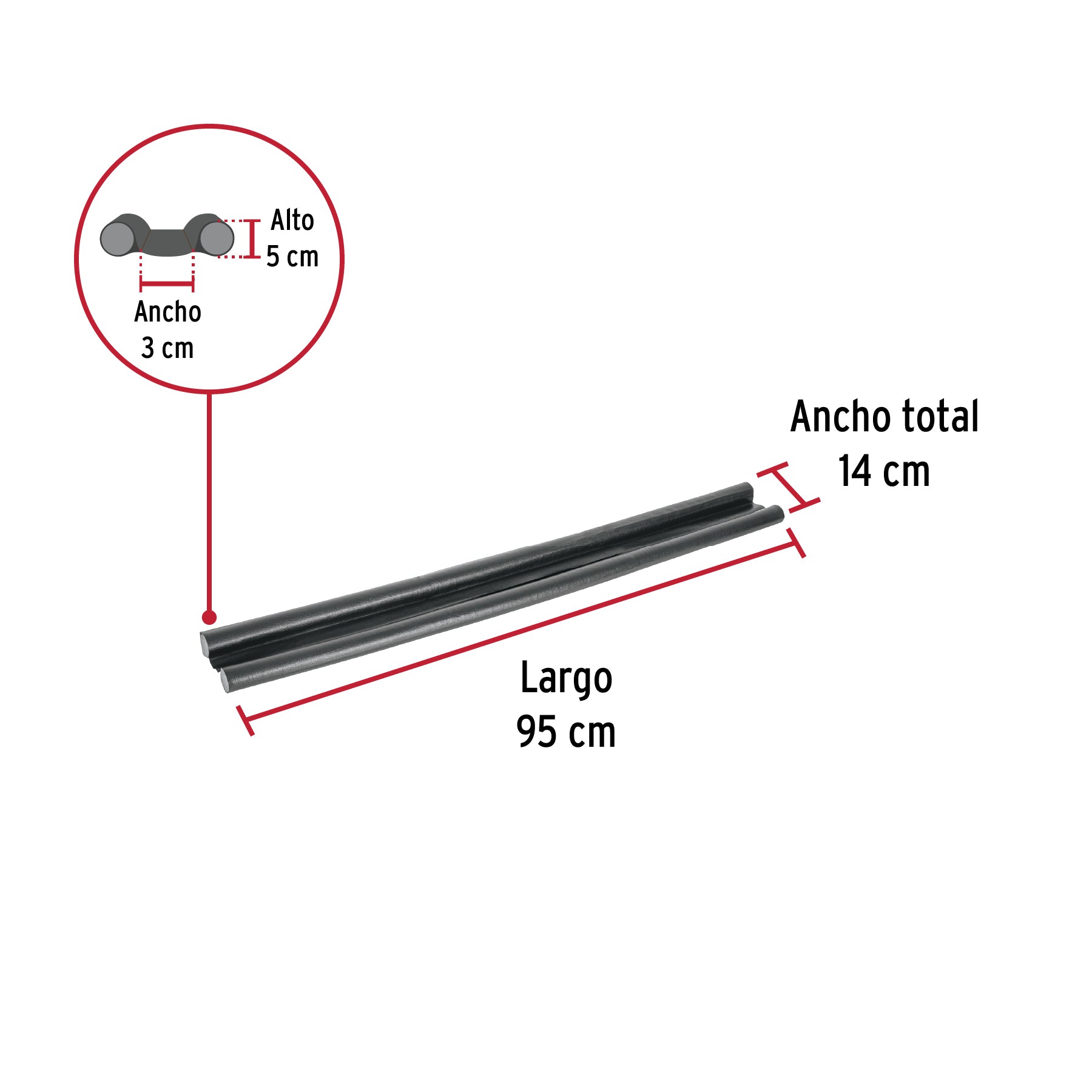 Guardapolvo con Funda 95 cm Negro HERMEX
