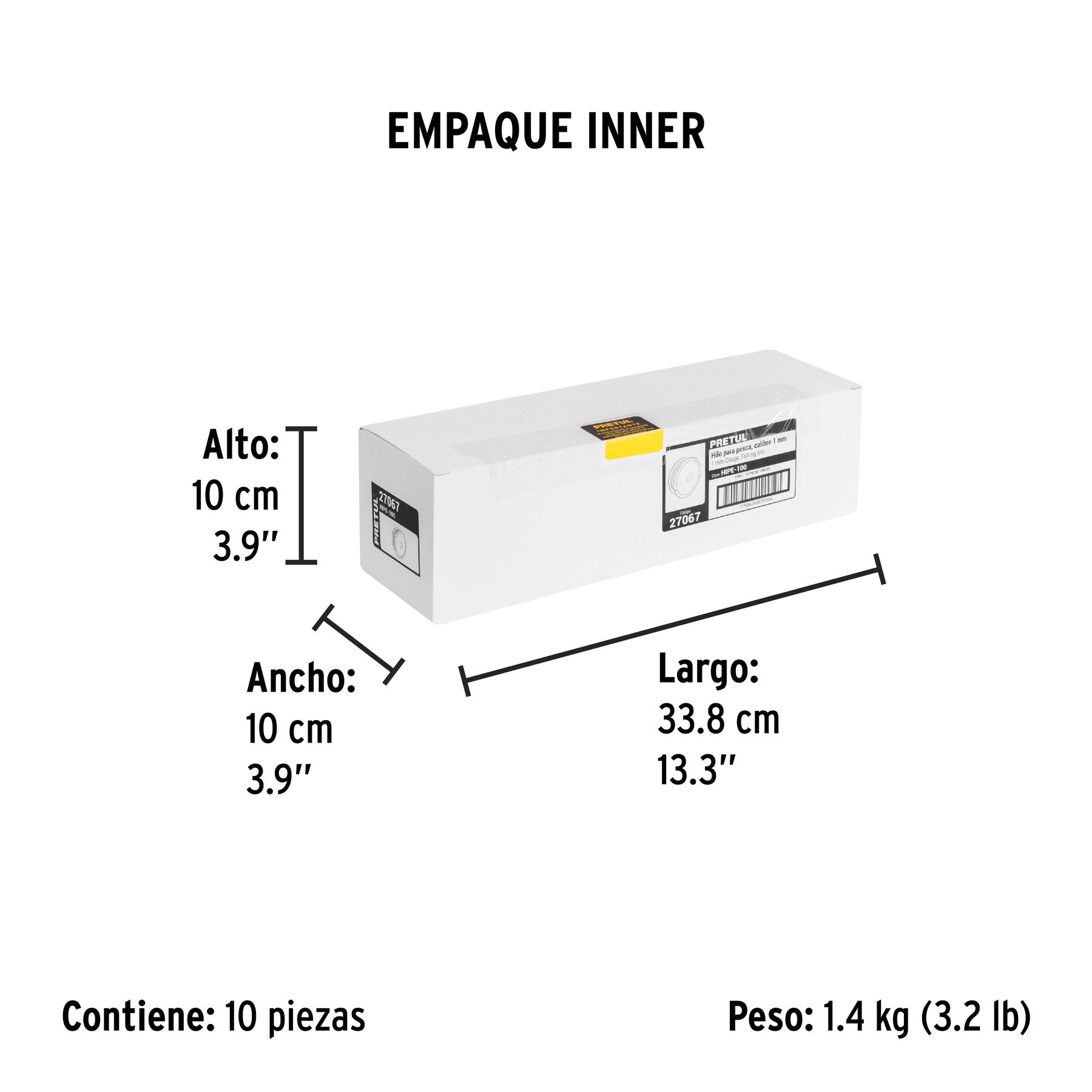 Hilo para Pesca Azul Rollo 100 Metros Calibre 1.00 mm Pretul