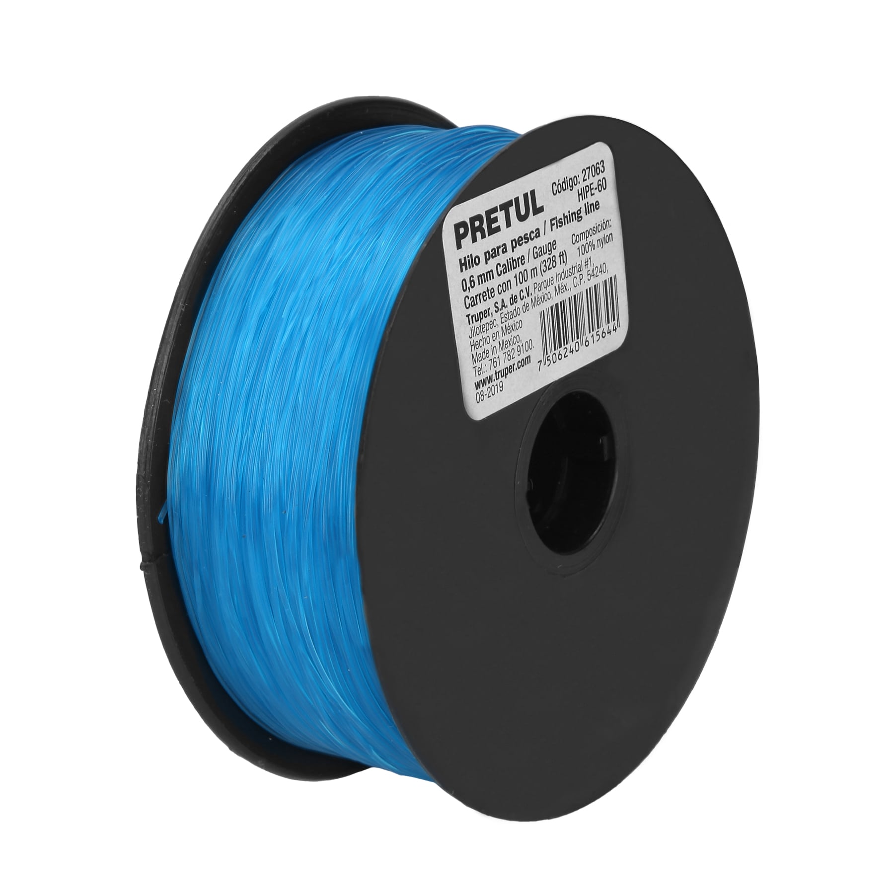 Hilo para Pesca Azul Rollo 100 Metros Calibre 0.60 mm Pretul