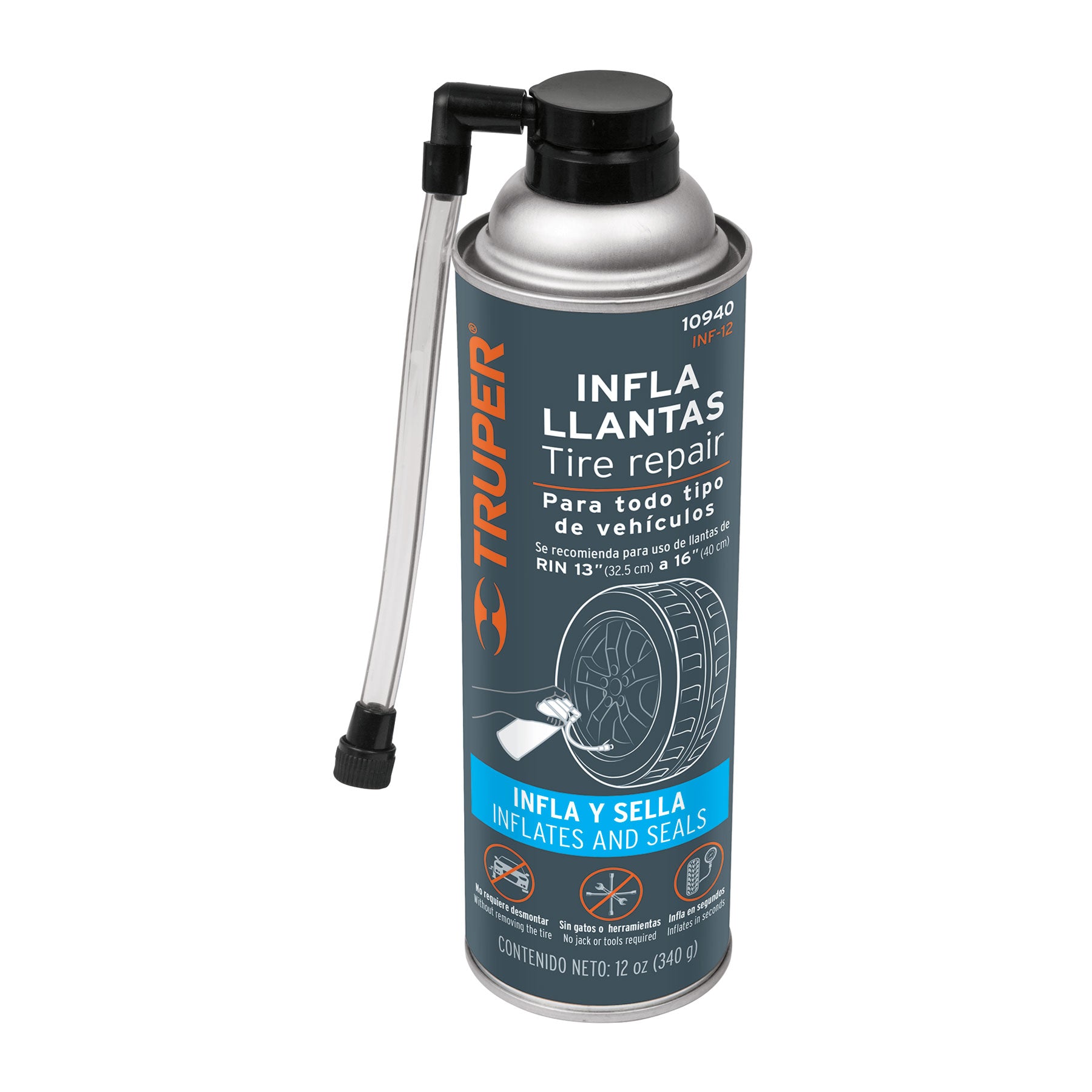 Inflallantas de 12 oz (340 g) Truper