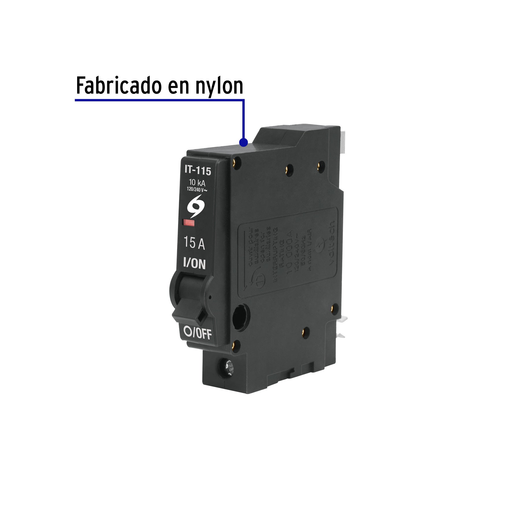Interruptor Termomagnetico Volteck 1 Polo 15 Amperes