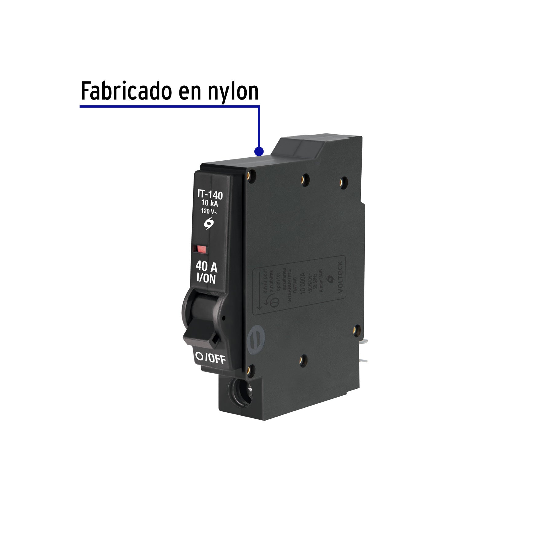 Interruptor Termomagnetico Volteck 1 Polo 40 Amperes
