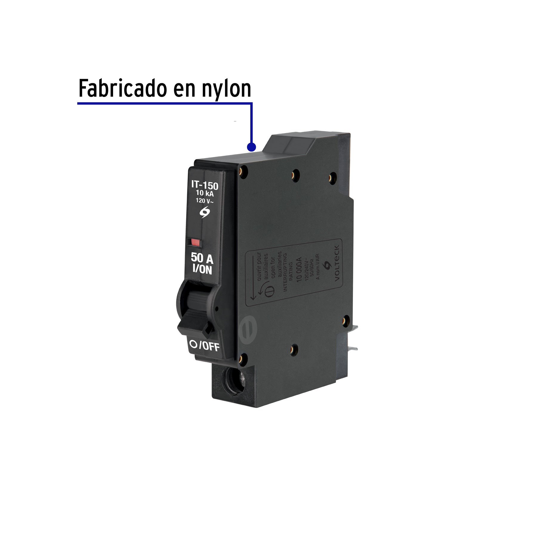 Interruptor Termomagnetico Volteck 1 Polo 50 Amperes