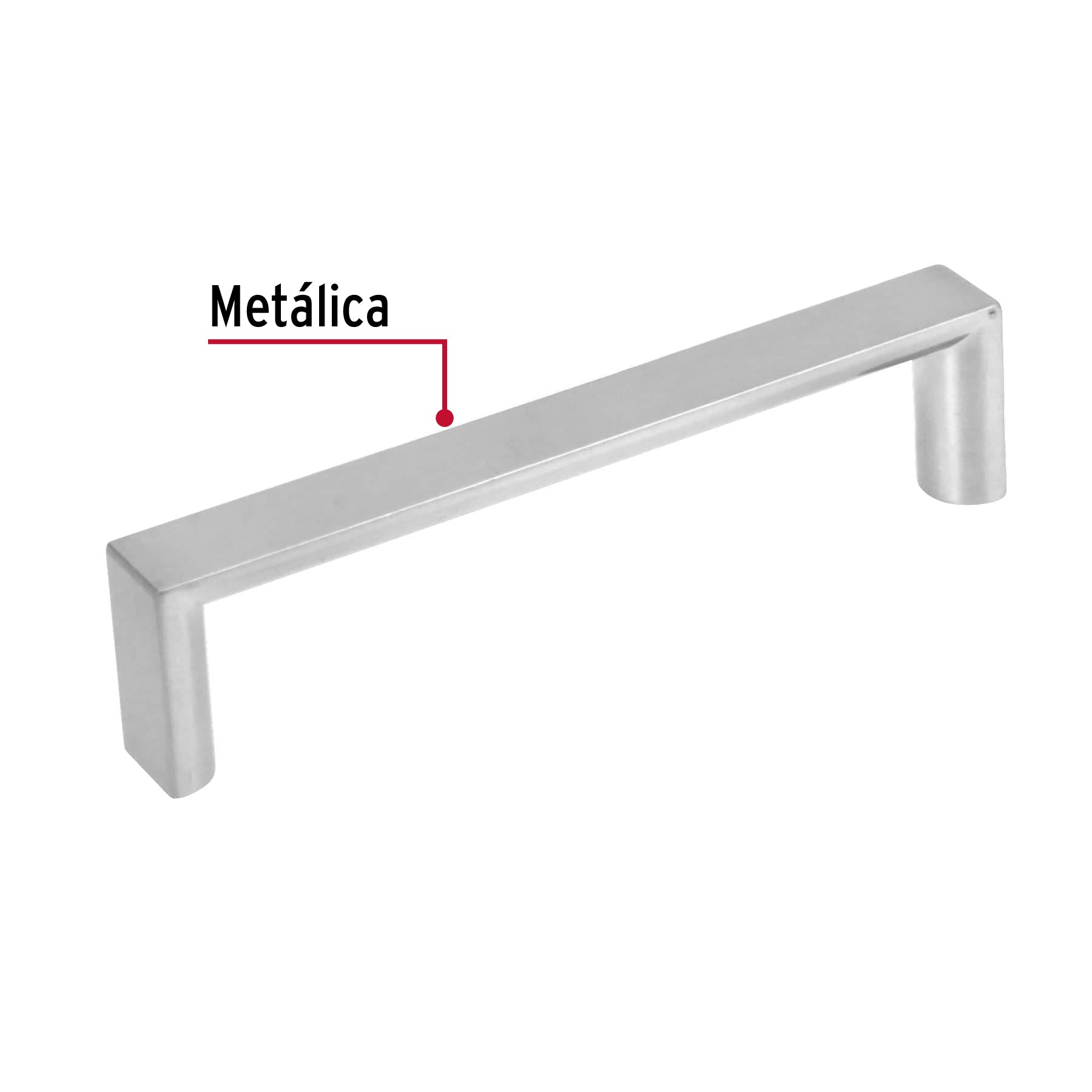 Jaladera de Acero Linea "Andamio" Niquel Hermex 96 mm