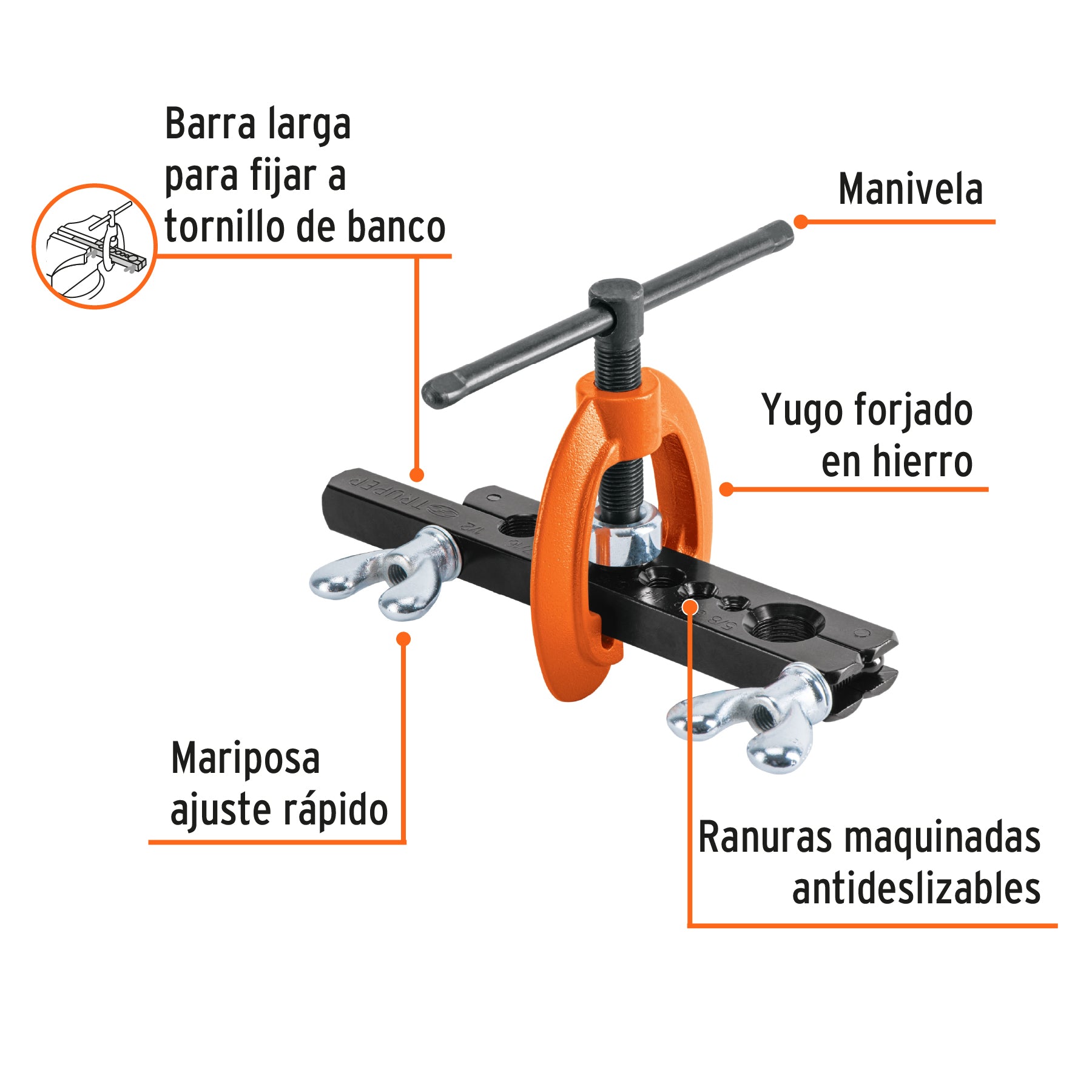 Avellanador para Tubos de 3/16" a 5/8" Truper