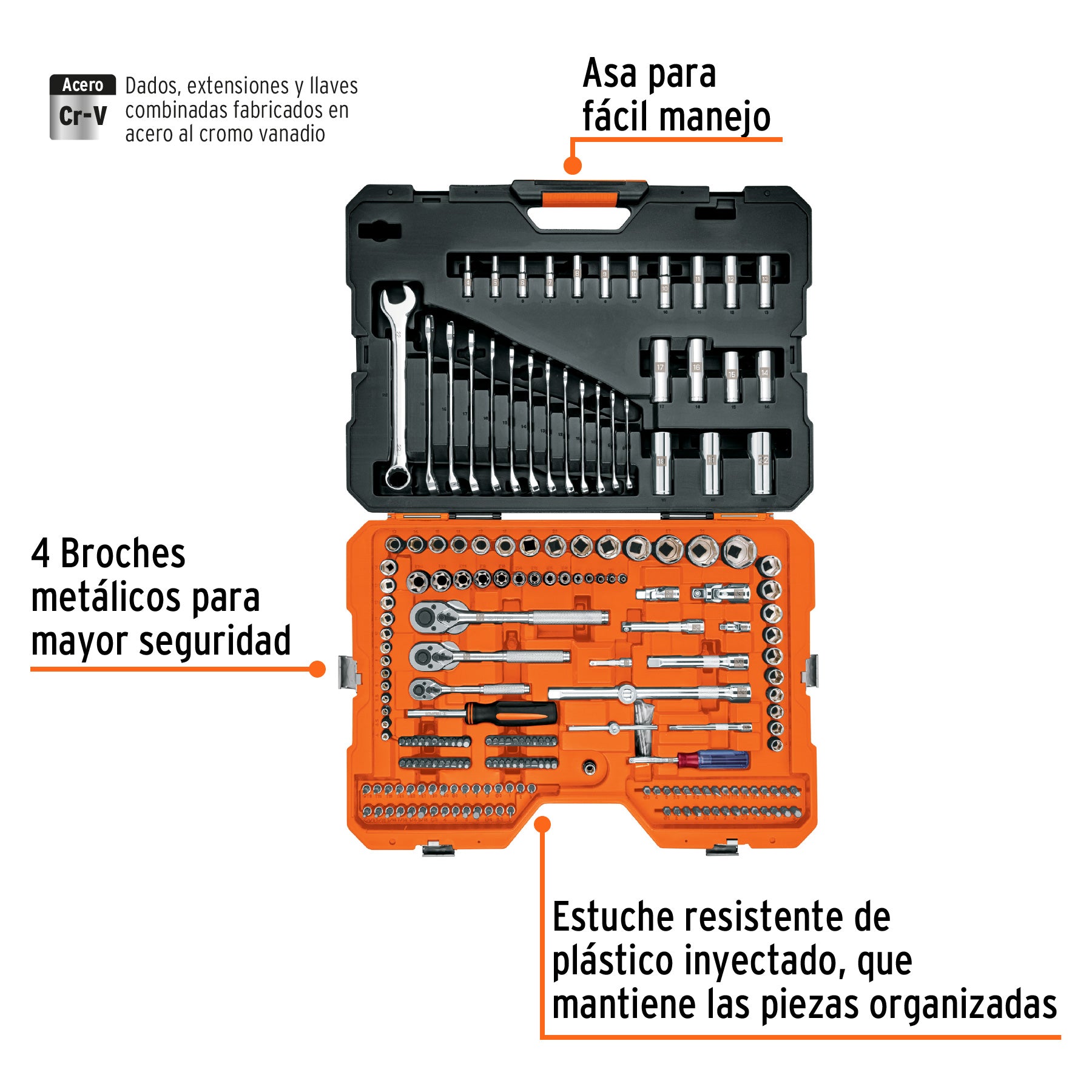 Juego de Herramientas Combinado 210 Piezas Truper
