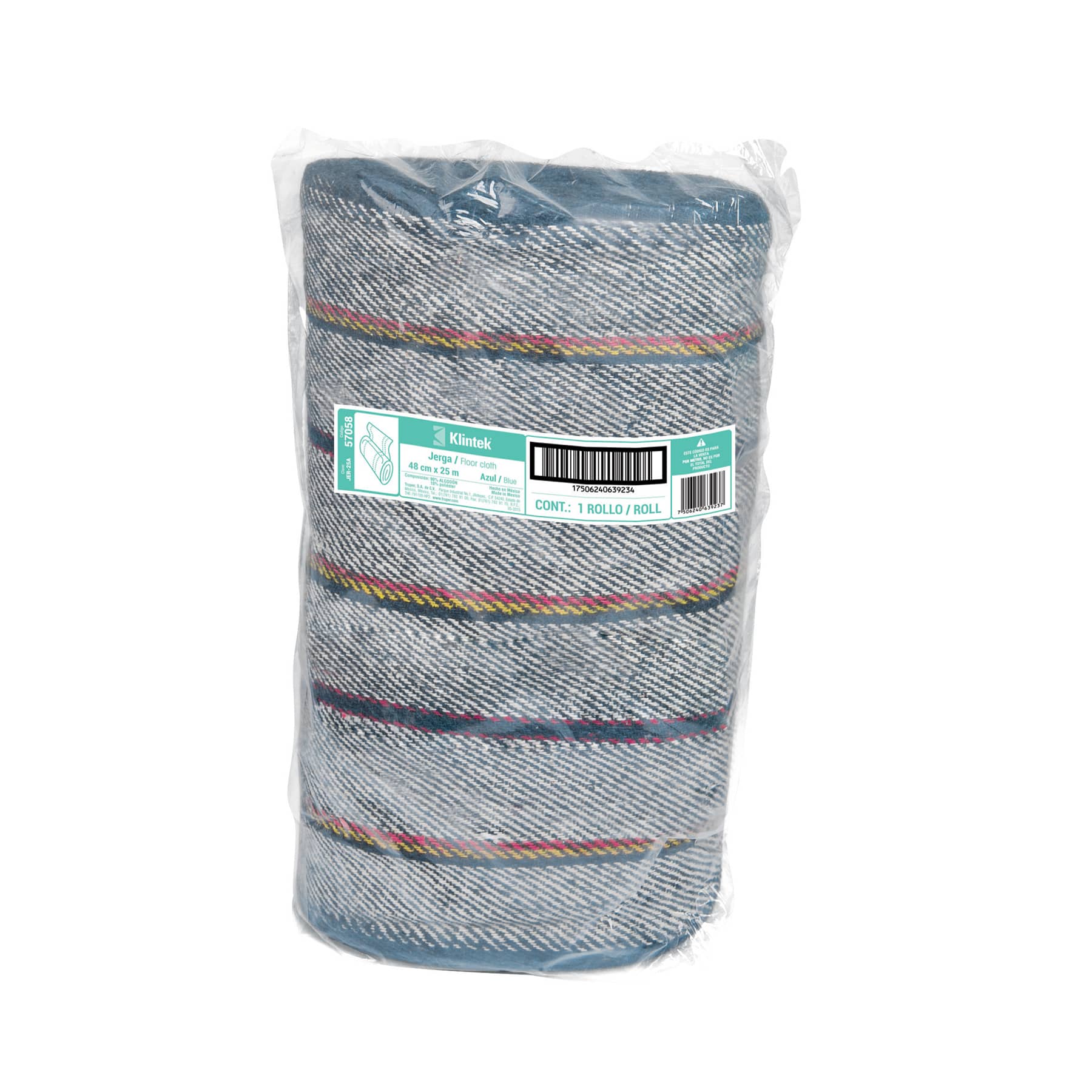 Jerga Sarga Gruesa Rollo de 25 mts Azul Klintek