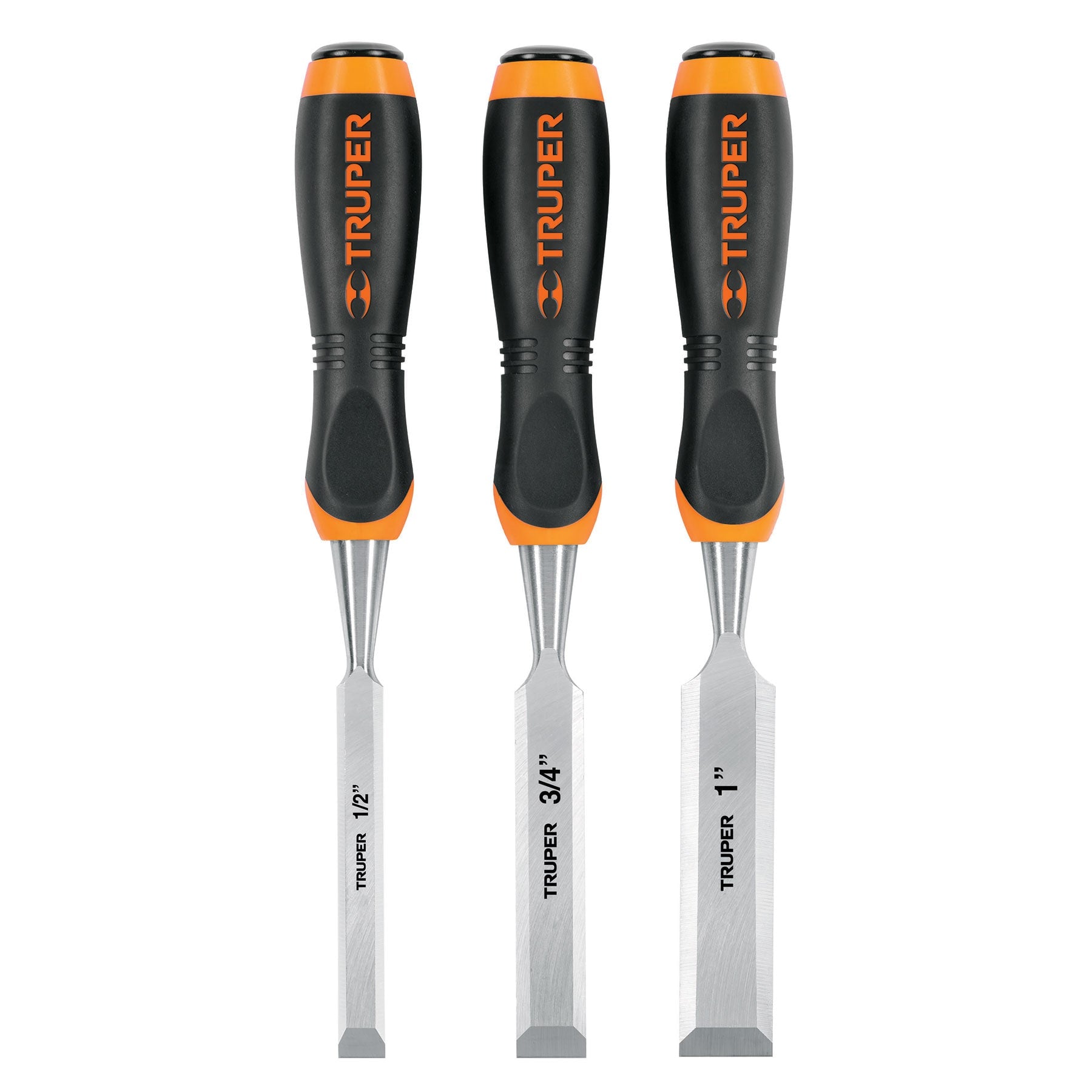 Juego de 3 Formones para Madera Mango Comfort Grip Truper