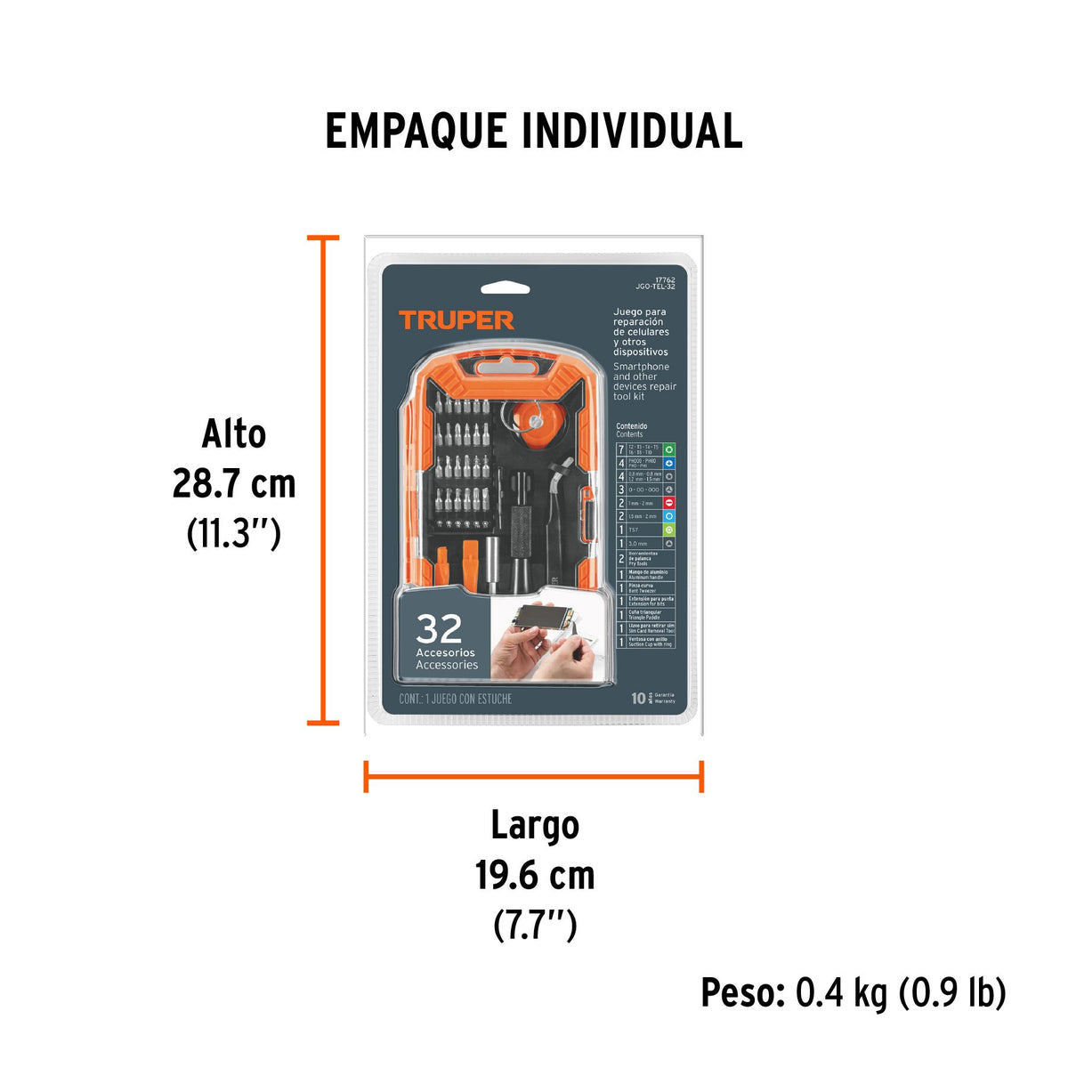 Juego de 32 Piezas para Reparacion de Electronica Truper