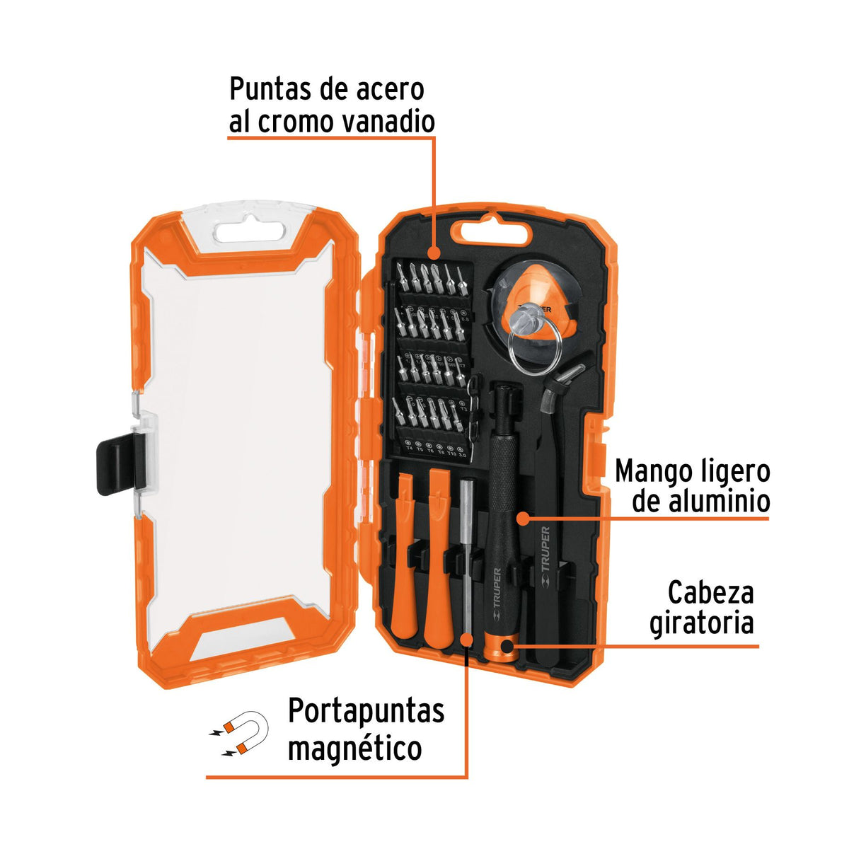Juego de 32 Piezas para Reparacion de Electronica Truper