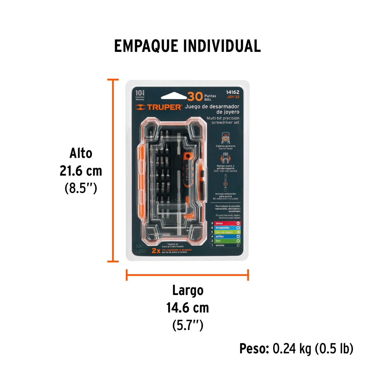 Desarmador de Joyero 30 Puntas y Extension Truper