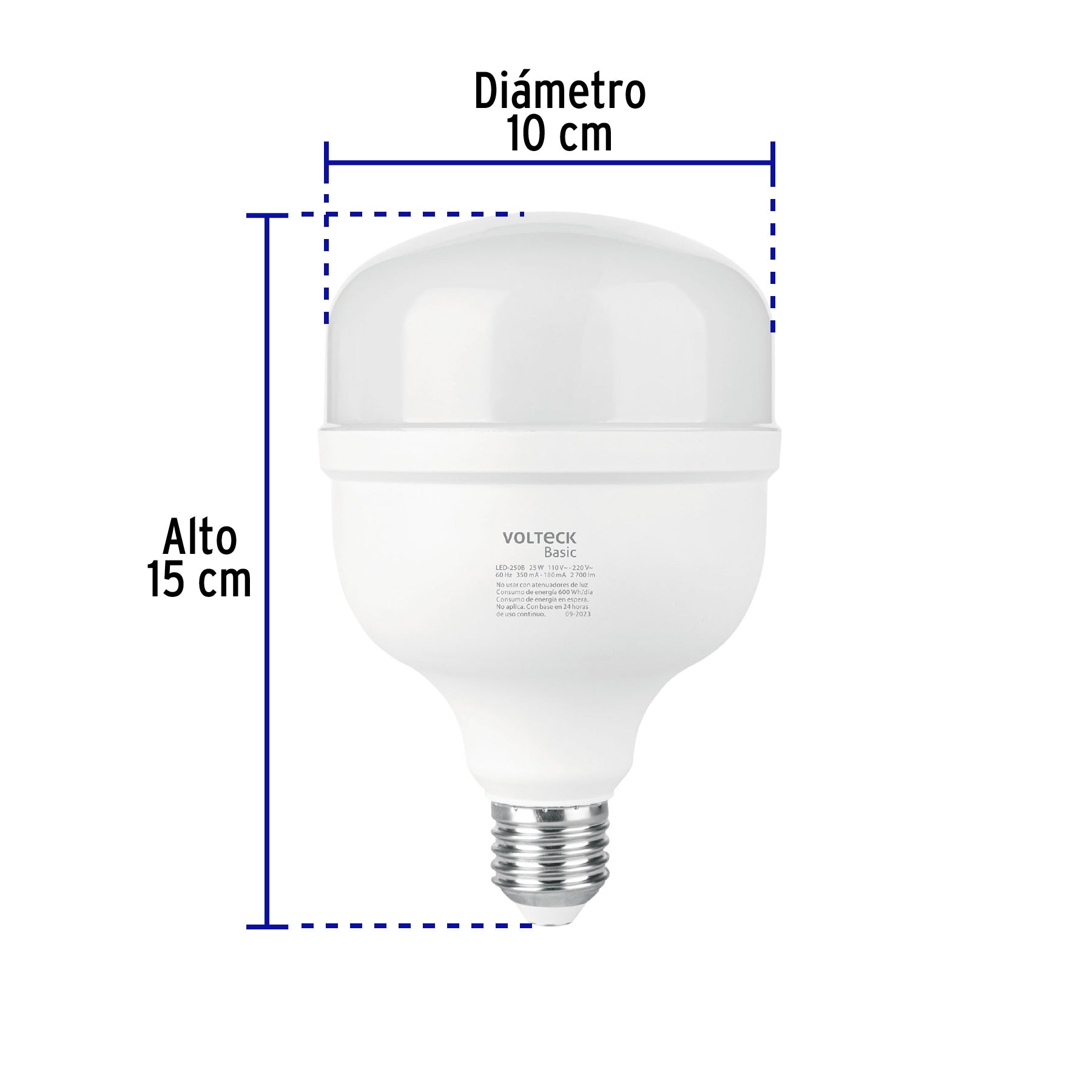 Foco LED Alta Potencia Luz Blanca Volteck Basic 25 Watts