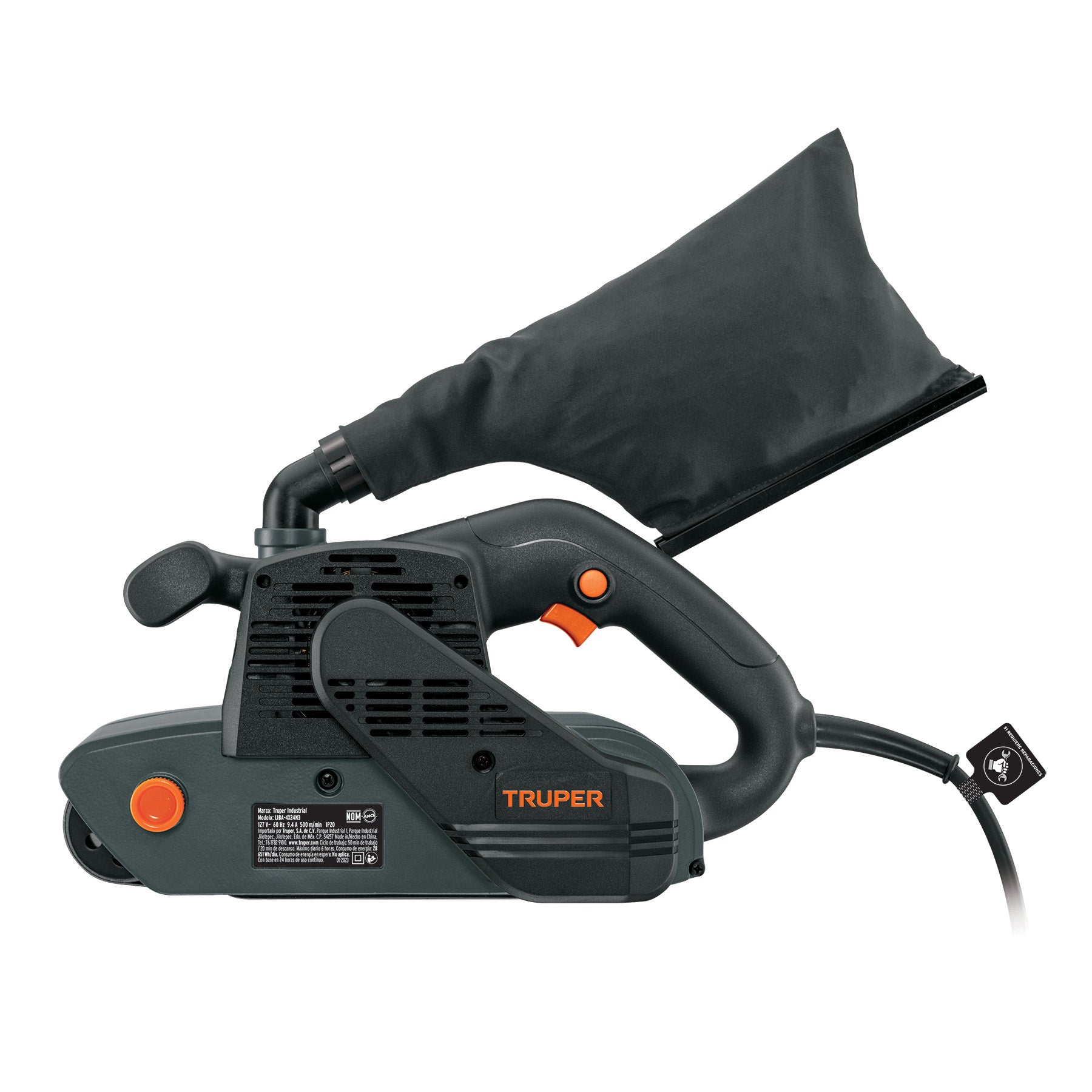 Lijadora de Banda 4" X 24" 1,200 Watts TRUOER INDUSTRIAL