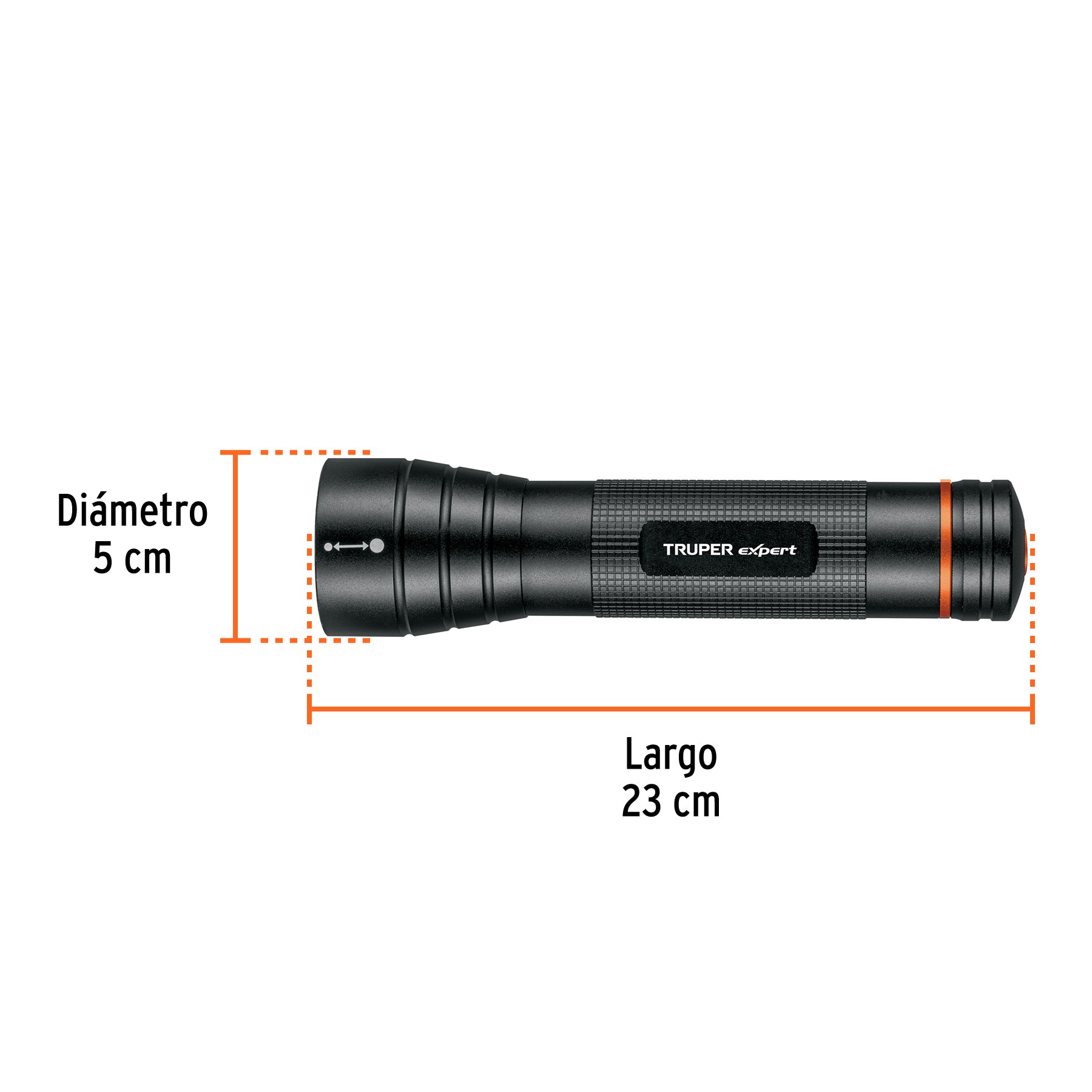 Linterna LED con 2 Pilas D de Aluminio 500 lm TRUPER EXPERT