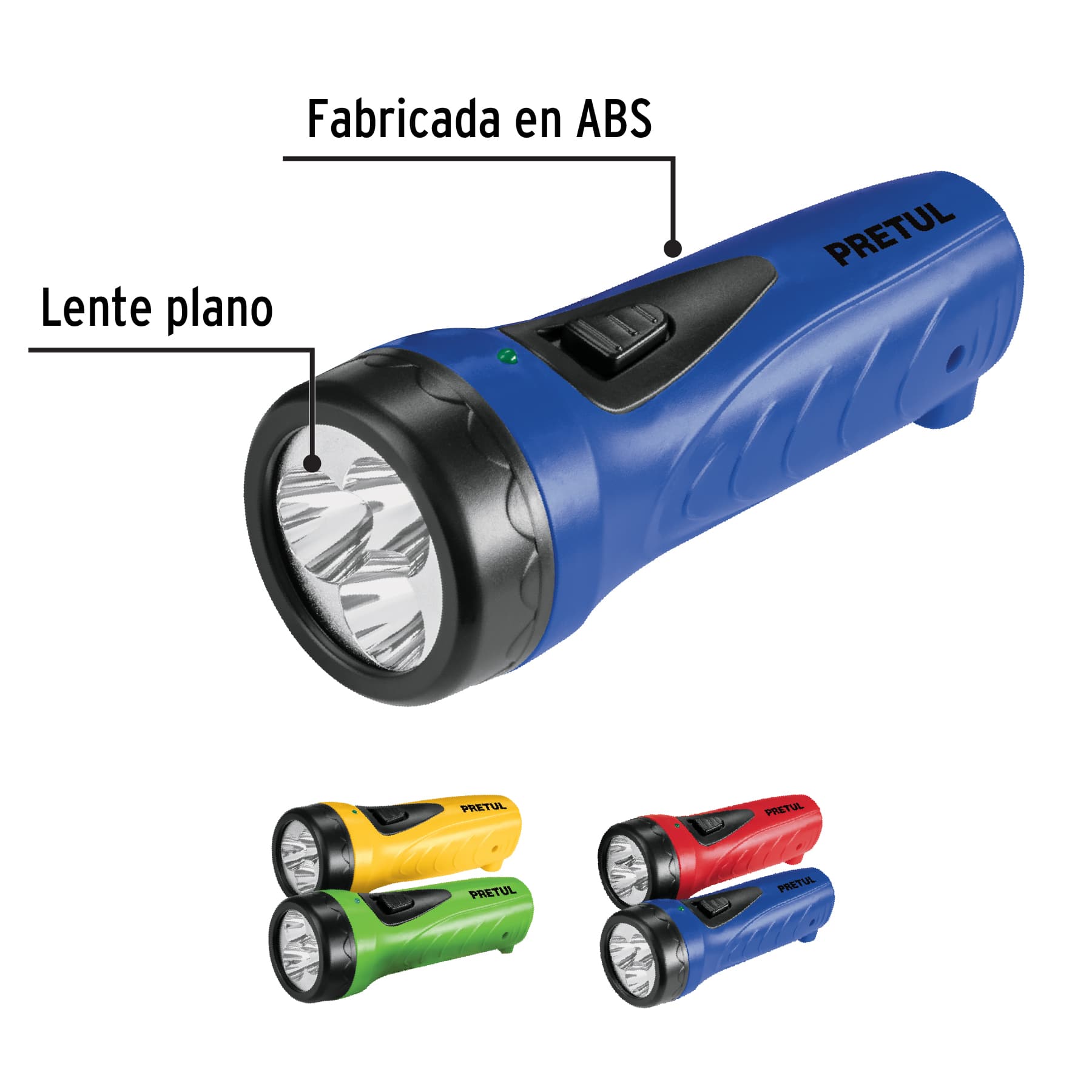 Linterna LED Plastica Recargable 10 lm Pretul