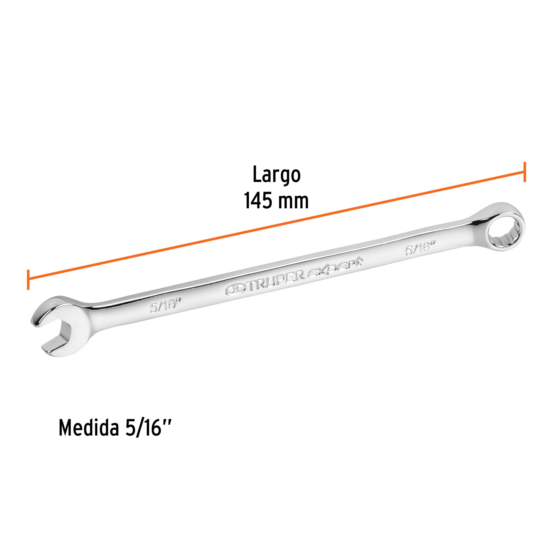 Llave Combinada Extralarga Estandar Truper Expert 5/16"