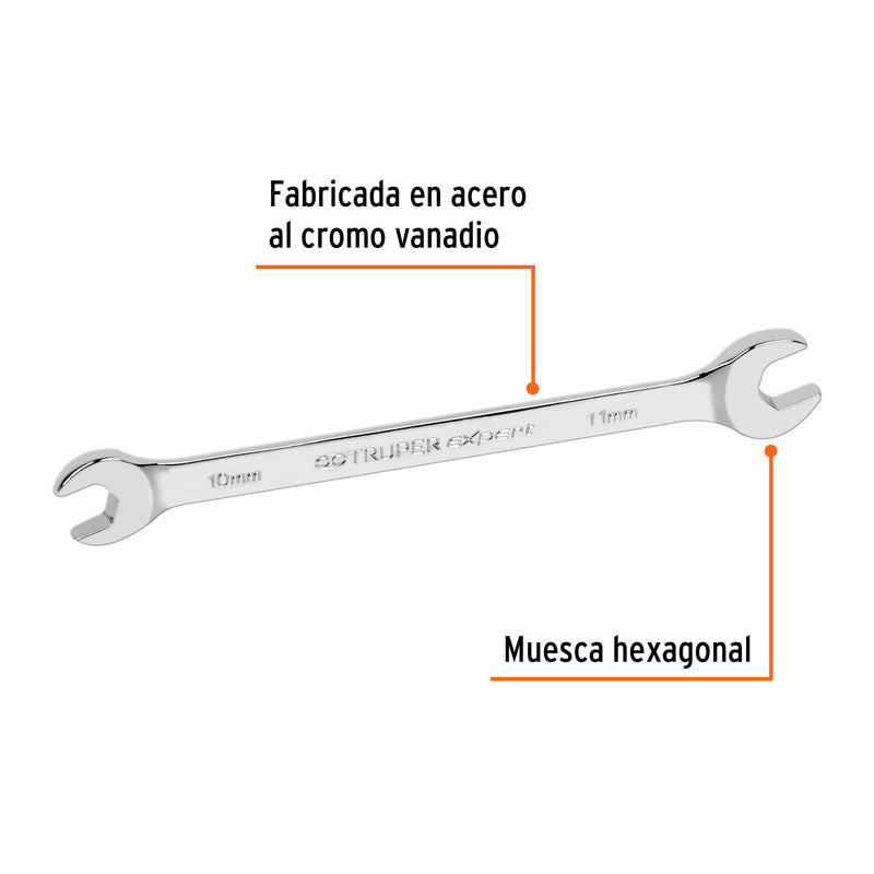 Llave Española Milimetrica Truper Expert 10 mm - 11 mm
