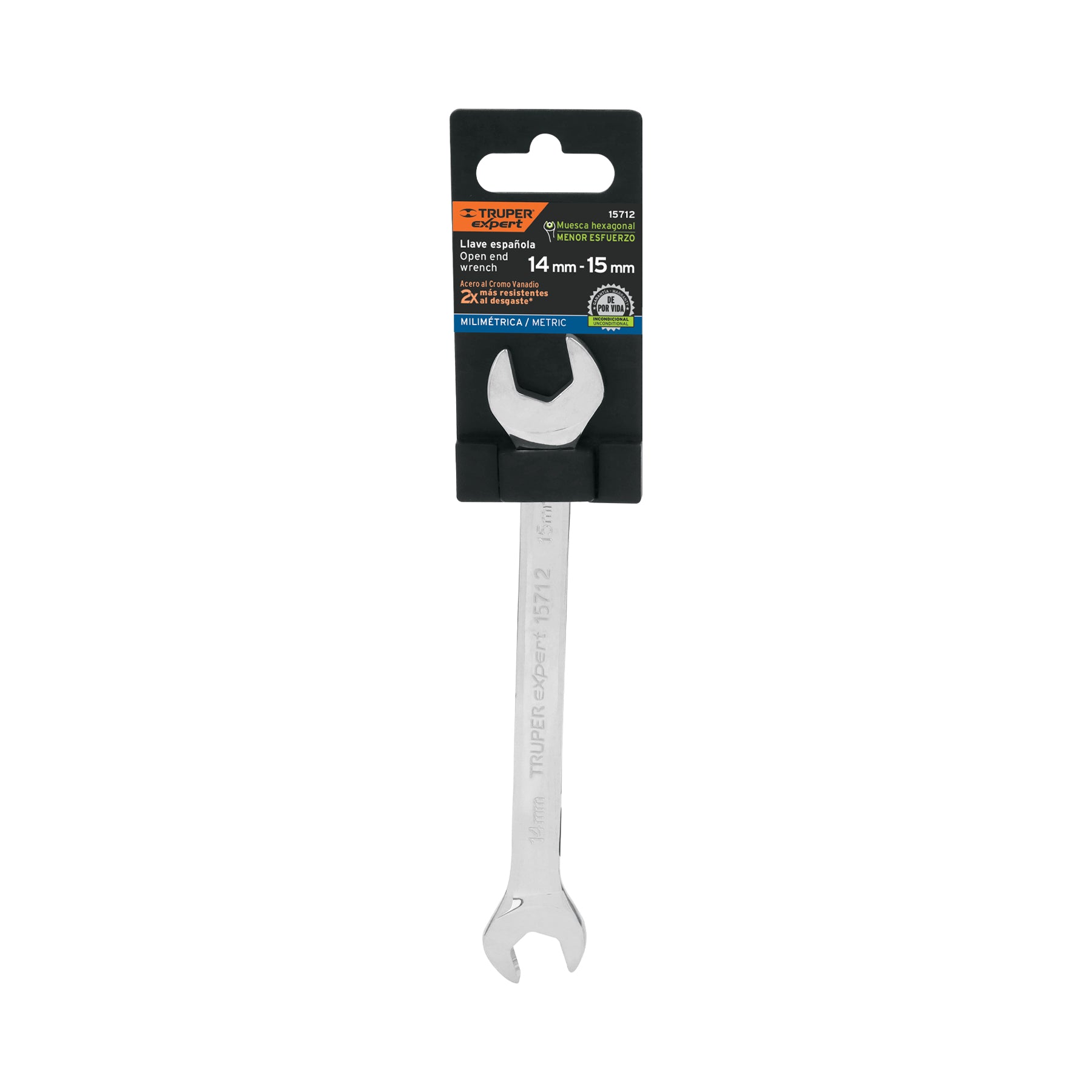 Llave Española Milimetrica Truper Expert 14 mm - 15 mm