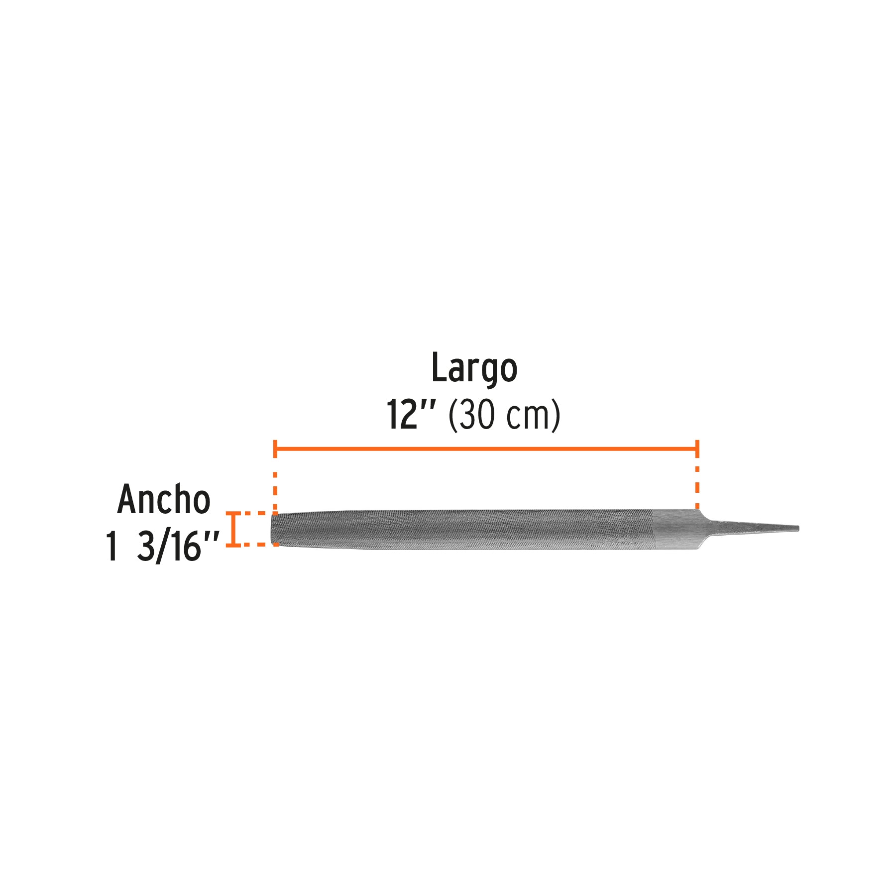 Lima Media Caña Bastarda Truper 12"