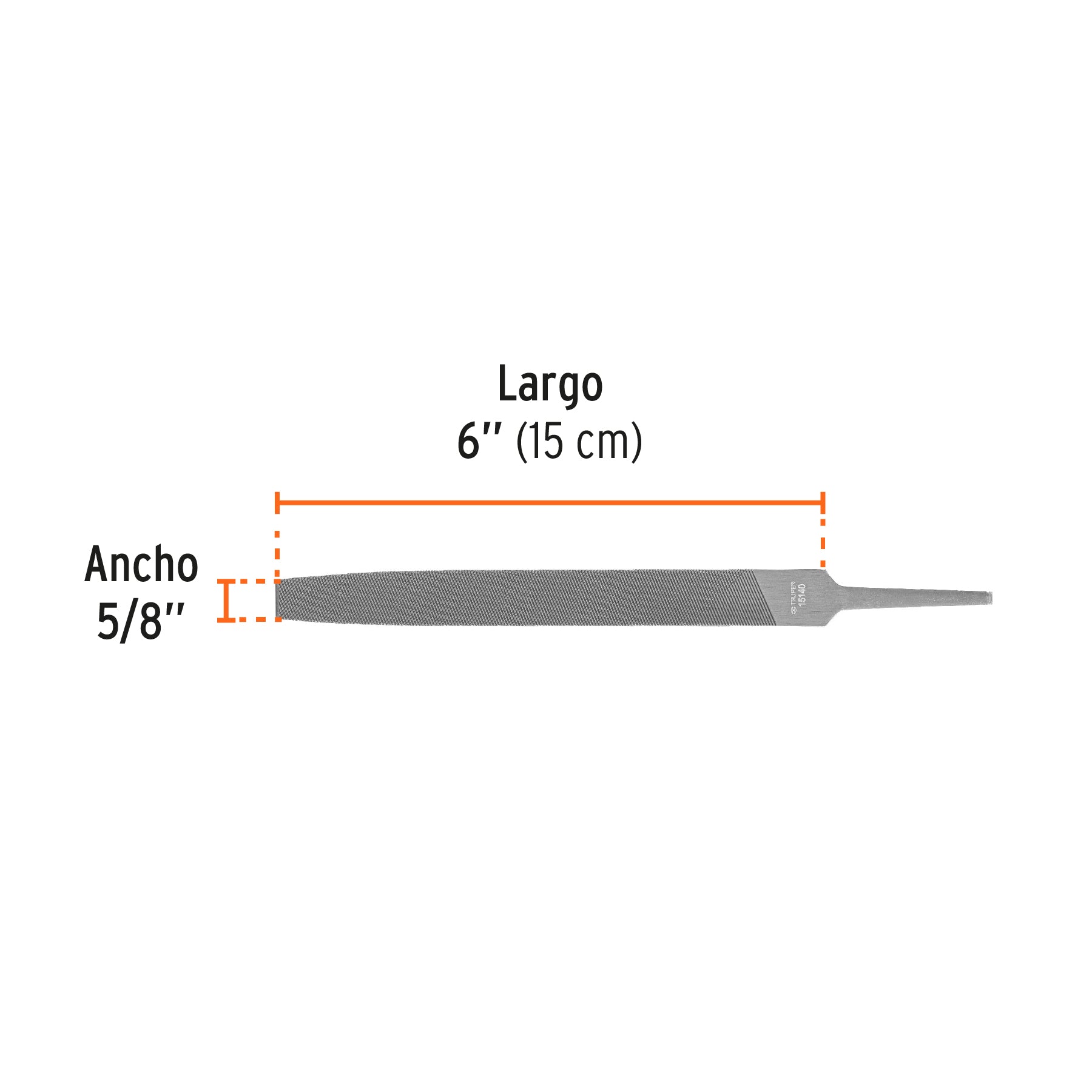 Lima Plana Bastarda Truper 6"
