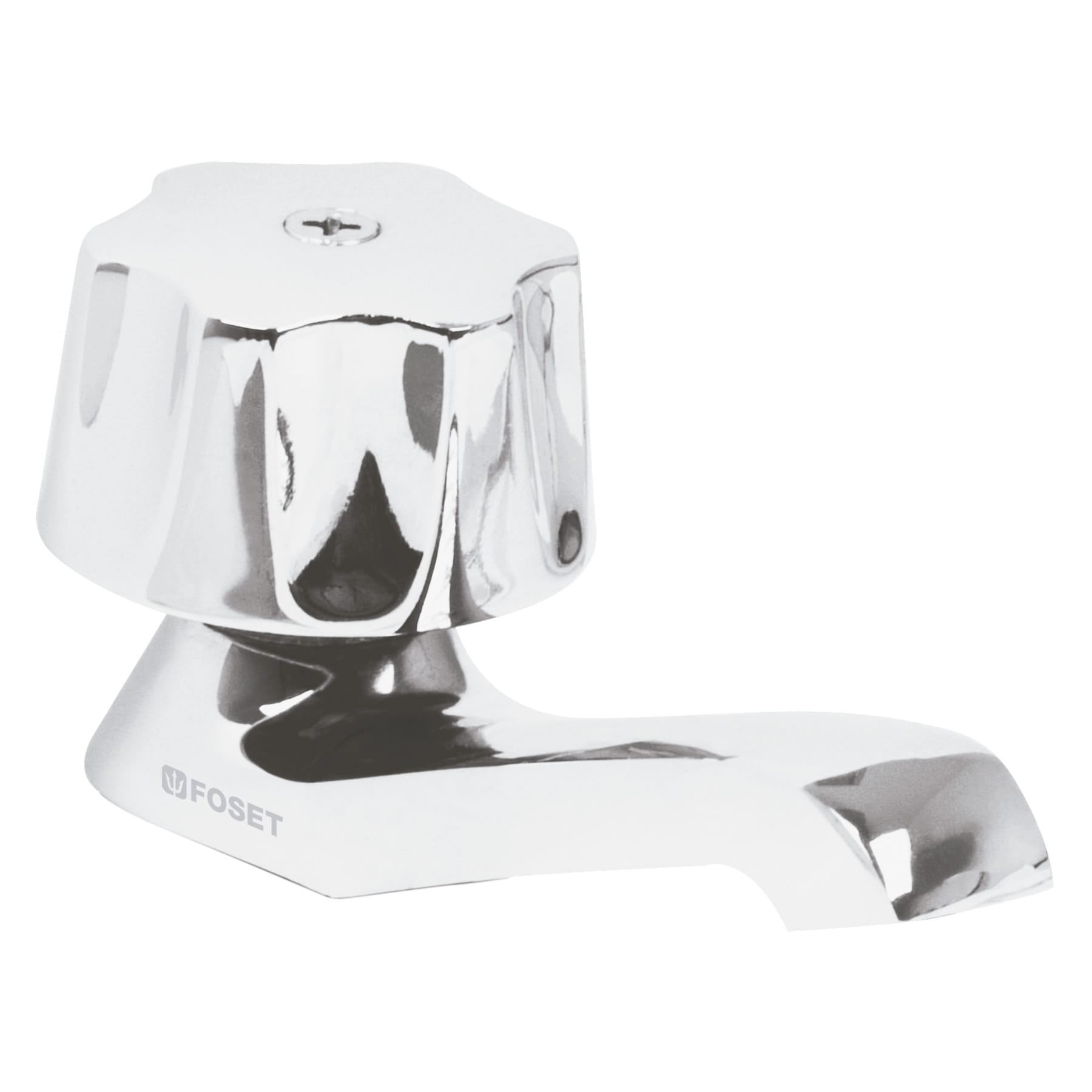 Llave Individual para Lavabo Metalica con Maneral Foset Basic