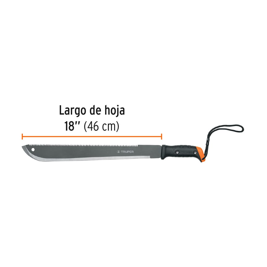 Machete Doble Filo 18" Cacha Atornillada Truper