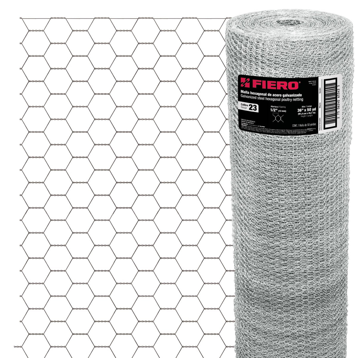 Malla Hexagonal Calibre 23 Abertura 13 mm Altura 0.90 Metros FIERO Rollo 45 Metros