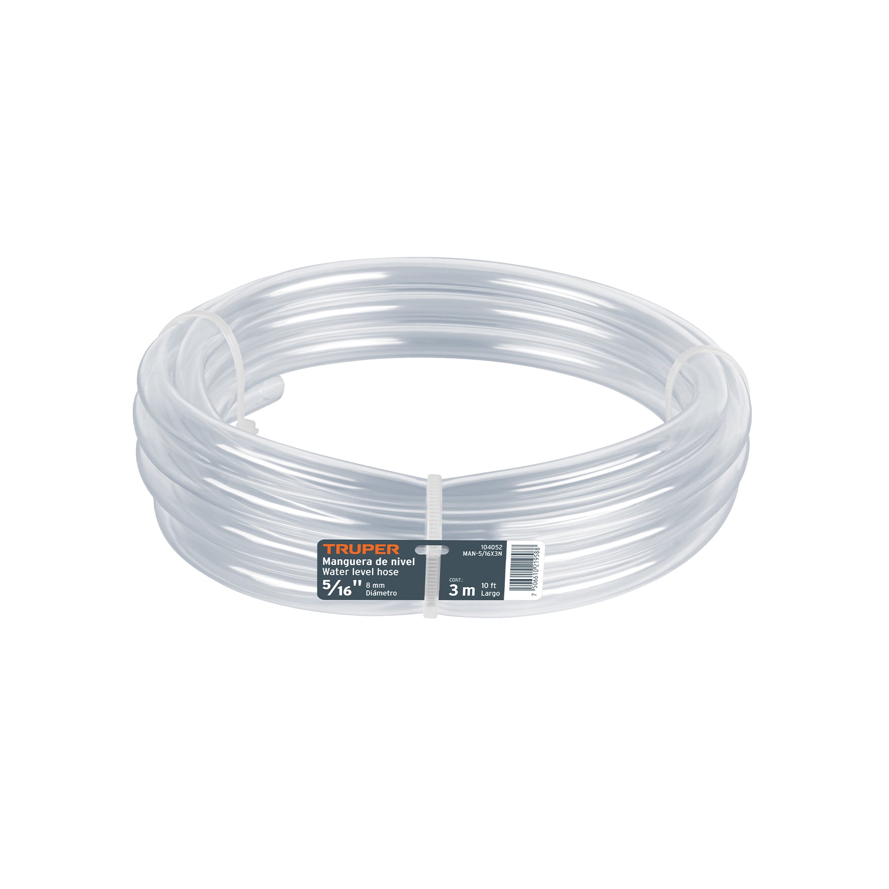 Manguera Transparente de Nivel Truper 5/16" (8 mm) Rollo 3 Metros