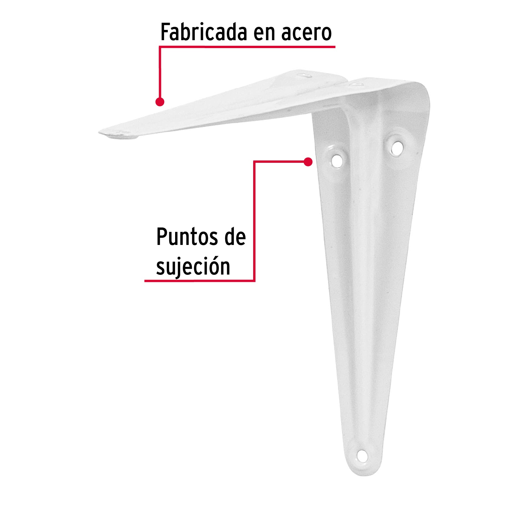 Mensula de Acero Fiero Blanca 5" x 6"