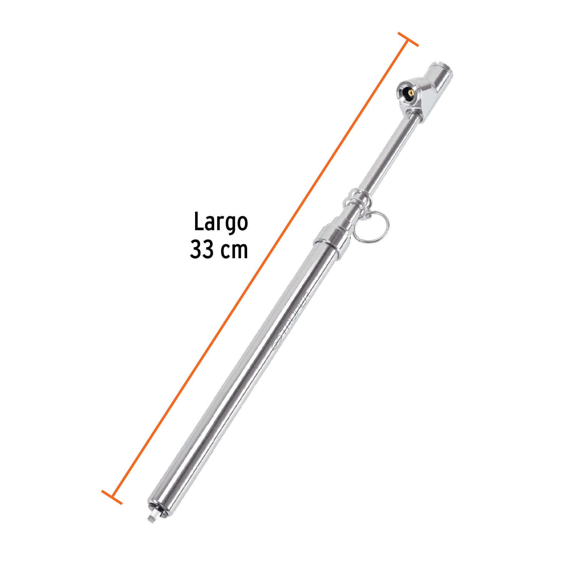 Calibrador de Presion 200 PSI Cabeza Doble Uso Rudo Truper