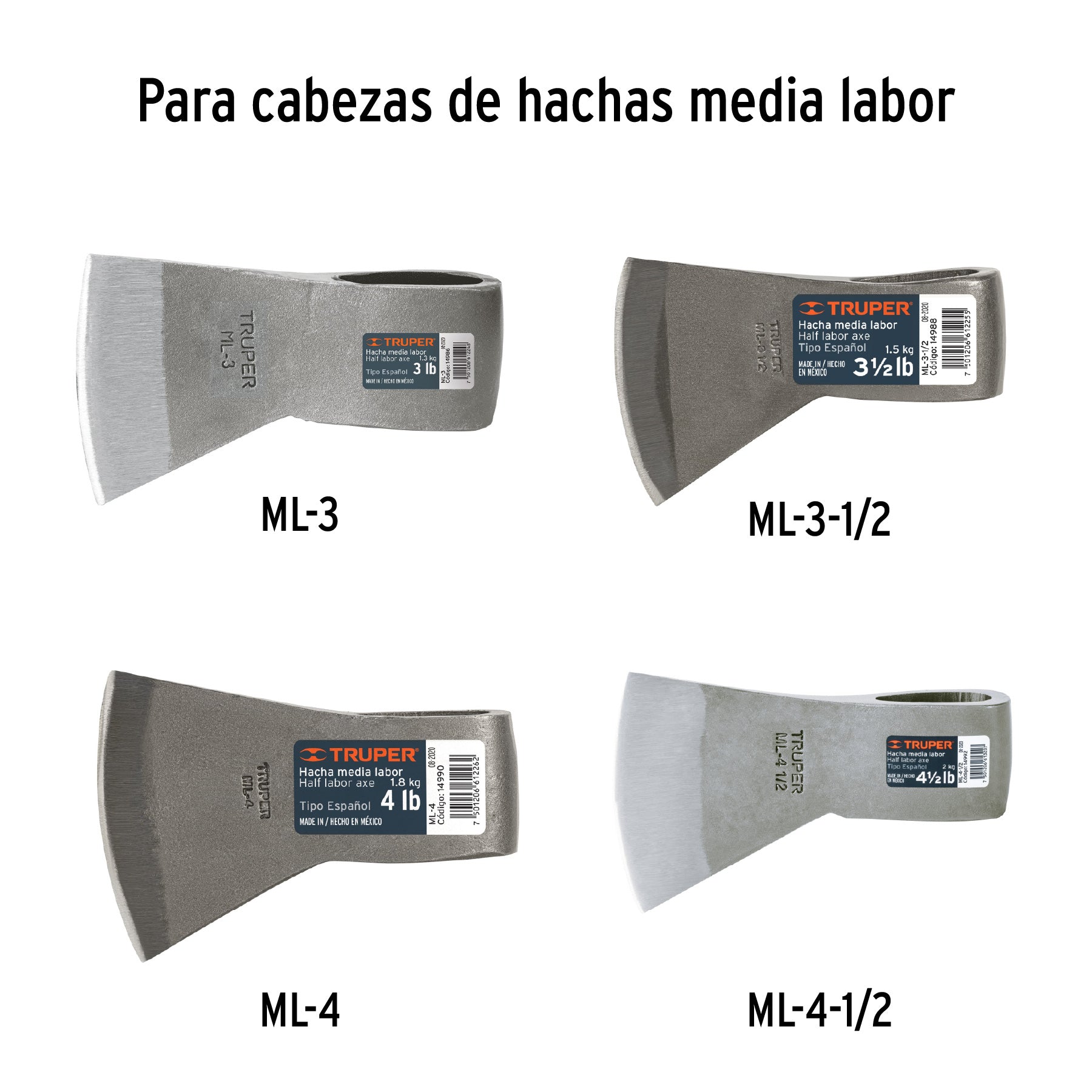 Mango para Hacha Media Labor y Labor Entera 36" Truper