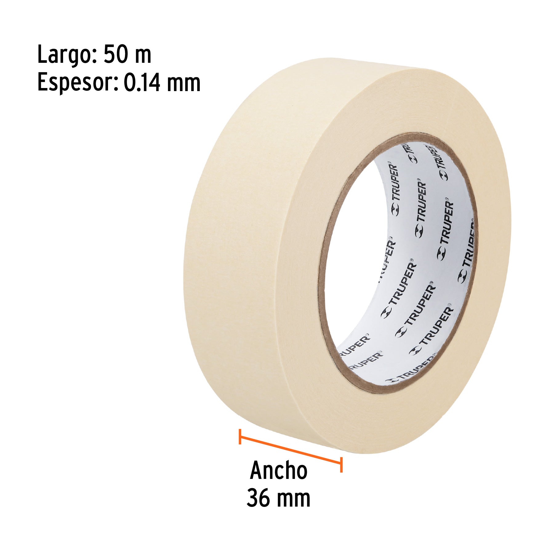Masking Tape Uso General TRUPER 36 mm X 50 mts