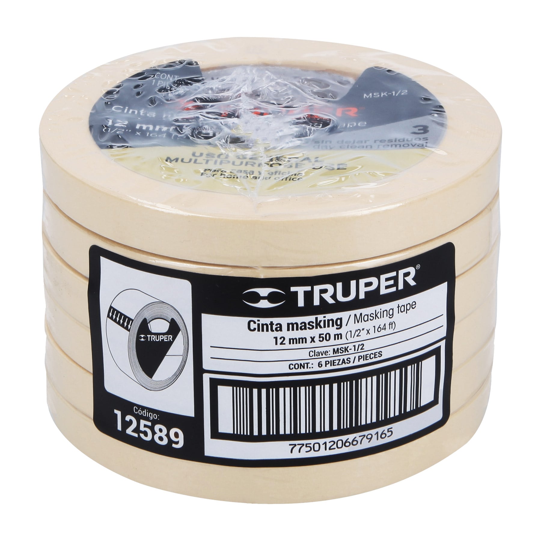 Masking Tape Uso General TRUPER 12 mm X 50 mts