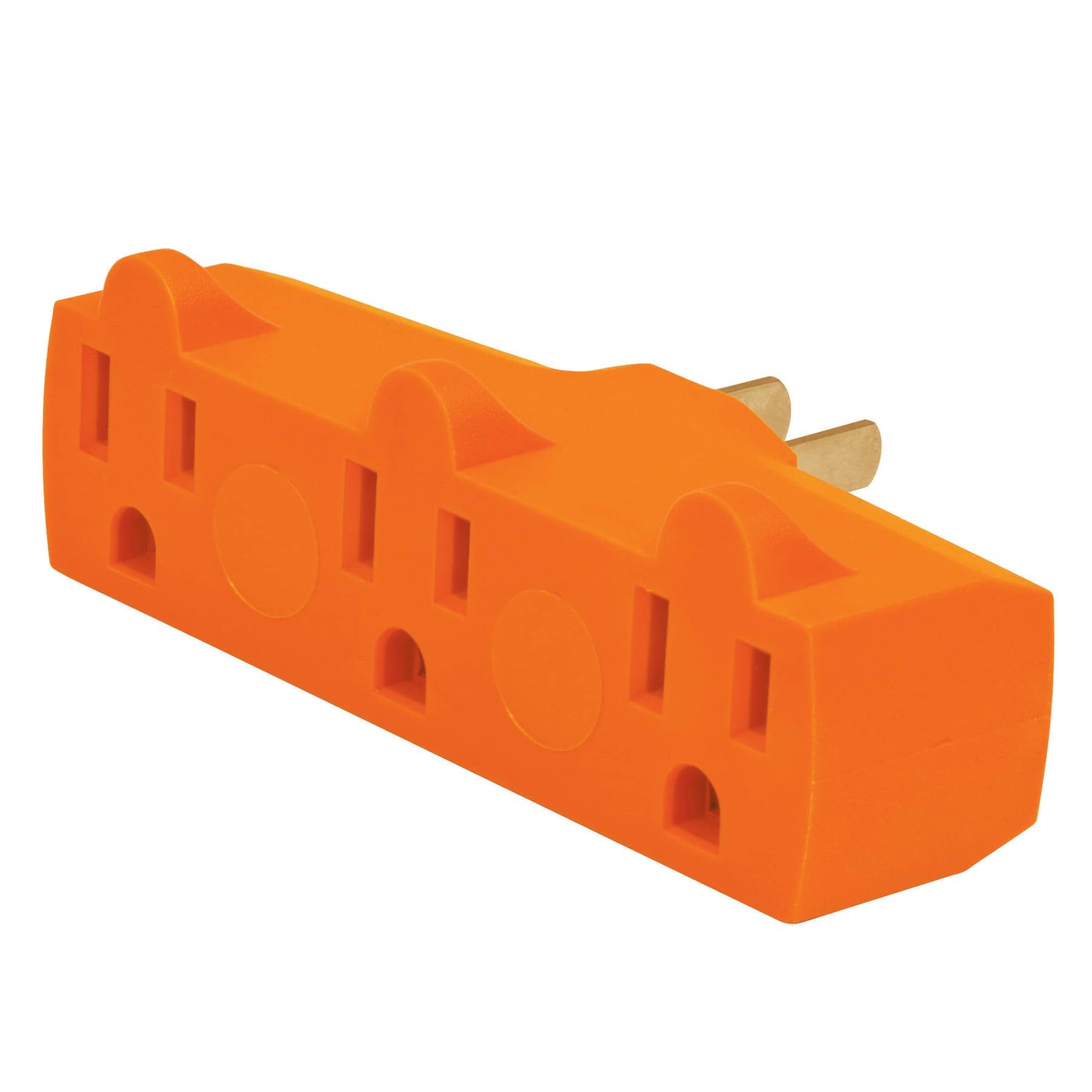 Multicontacto Triple 2P + T con Clavija Naranja Volteck