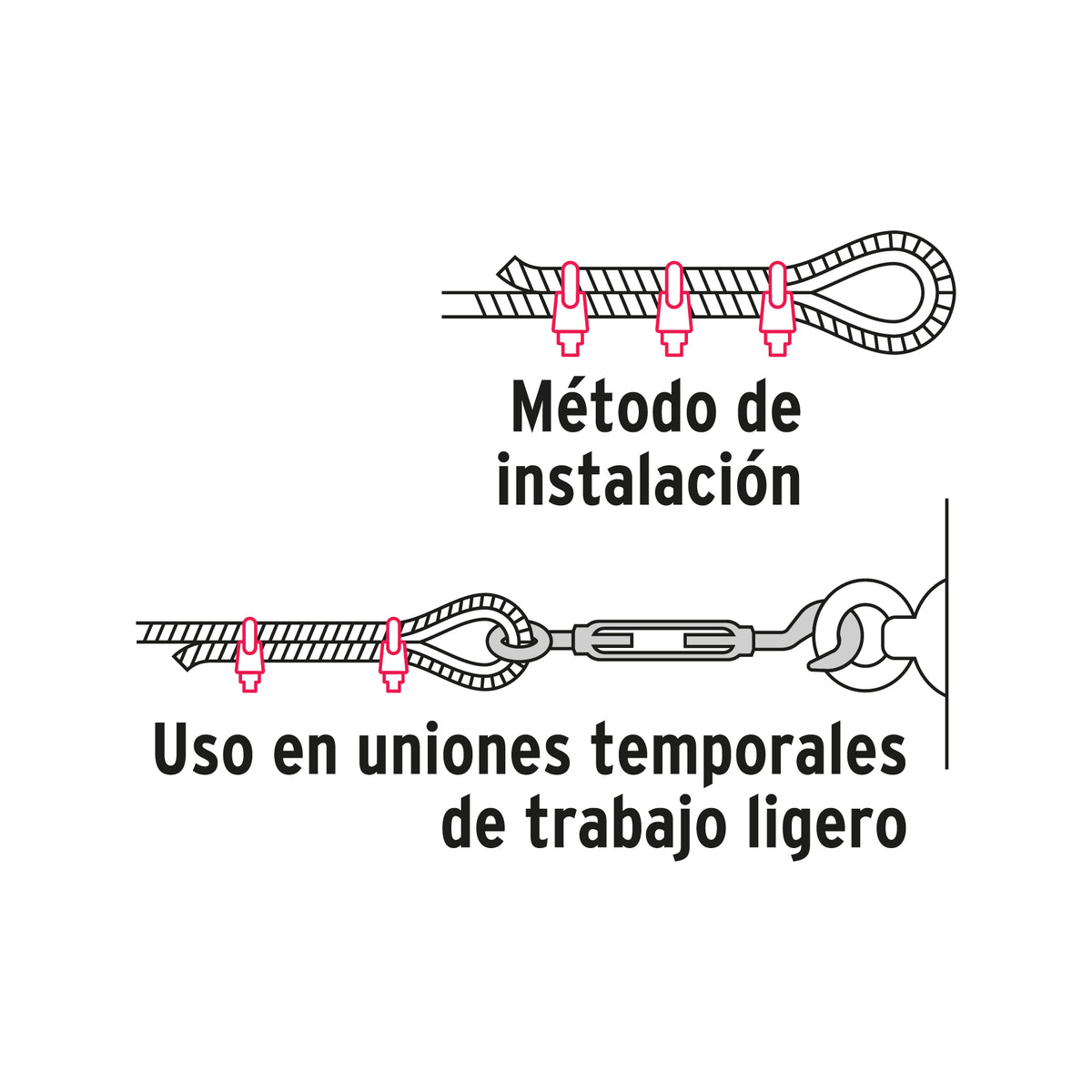 Nudos (Perros) para Cable Fiero 1/8" (3 mm) por Pieza